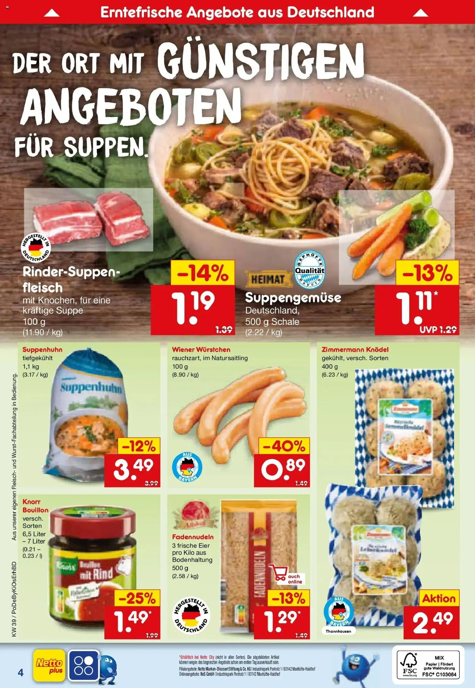 Netto Marken-Discount Prospekt Selb – gültig ab 21.09.2026 | Seite: 7 | Produkte: Wiener wurstchen, Eier, Knorr, Fleisch