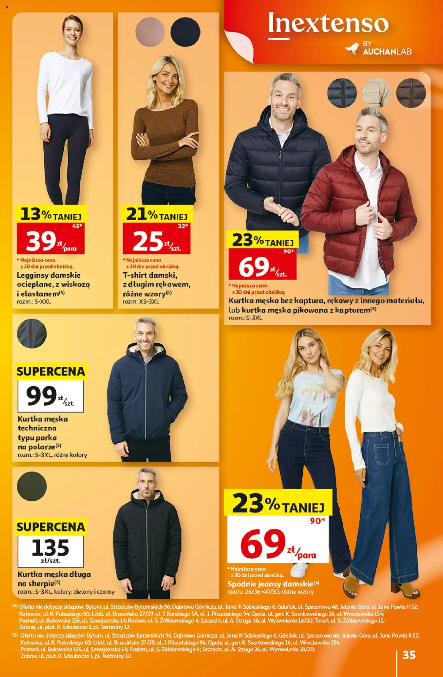 Auchan gazetka - Hipermarket od 29.10.2026 | Strona: 35 | Produkty: Kurtka, Spodnie, Legginsy, Legginsy damskie