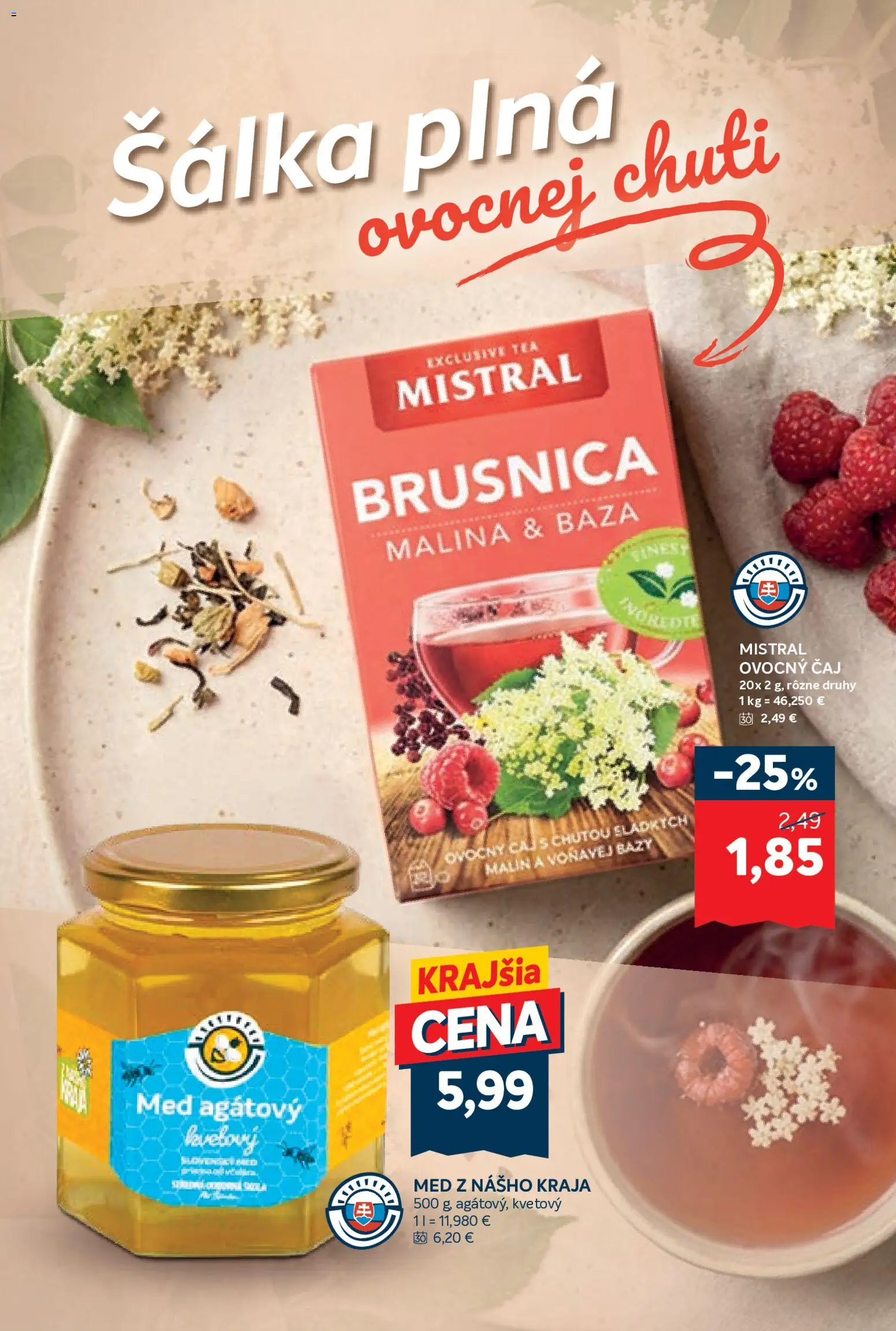 Nové Kraj akcie – leták je platný od 29.10.2026 | Strana: 11 | Produkty: Čaj, Ovocný čaj, Med