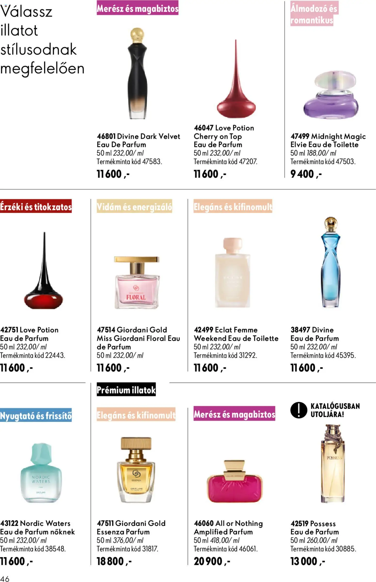 Oriflame akciós ujság - amely érvényes a következő dátumtól: 2026.09.09. | Oldal: 46 | Termékek: Parfüm