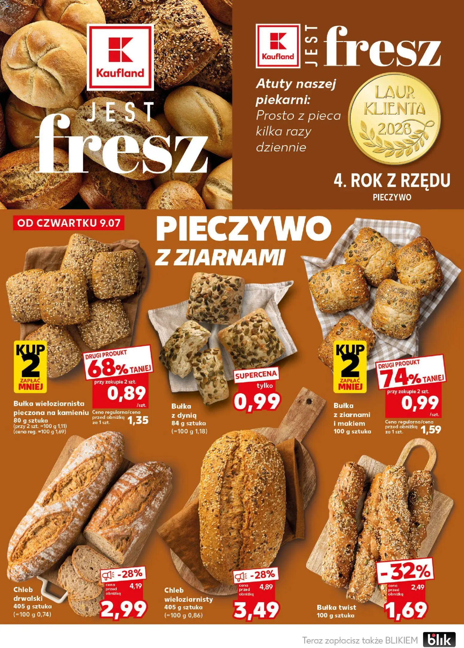 Kaufland Polsko leták - Mocny start od 13.07.2026 | Strana: 26 | Produkty: Chléb