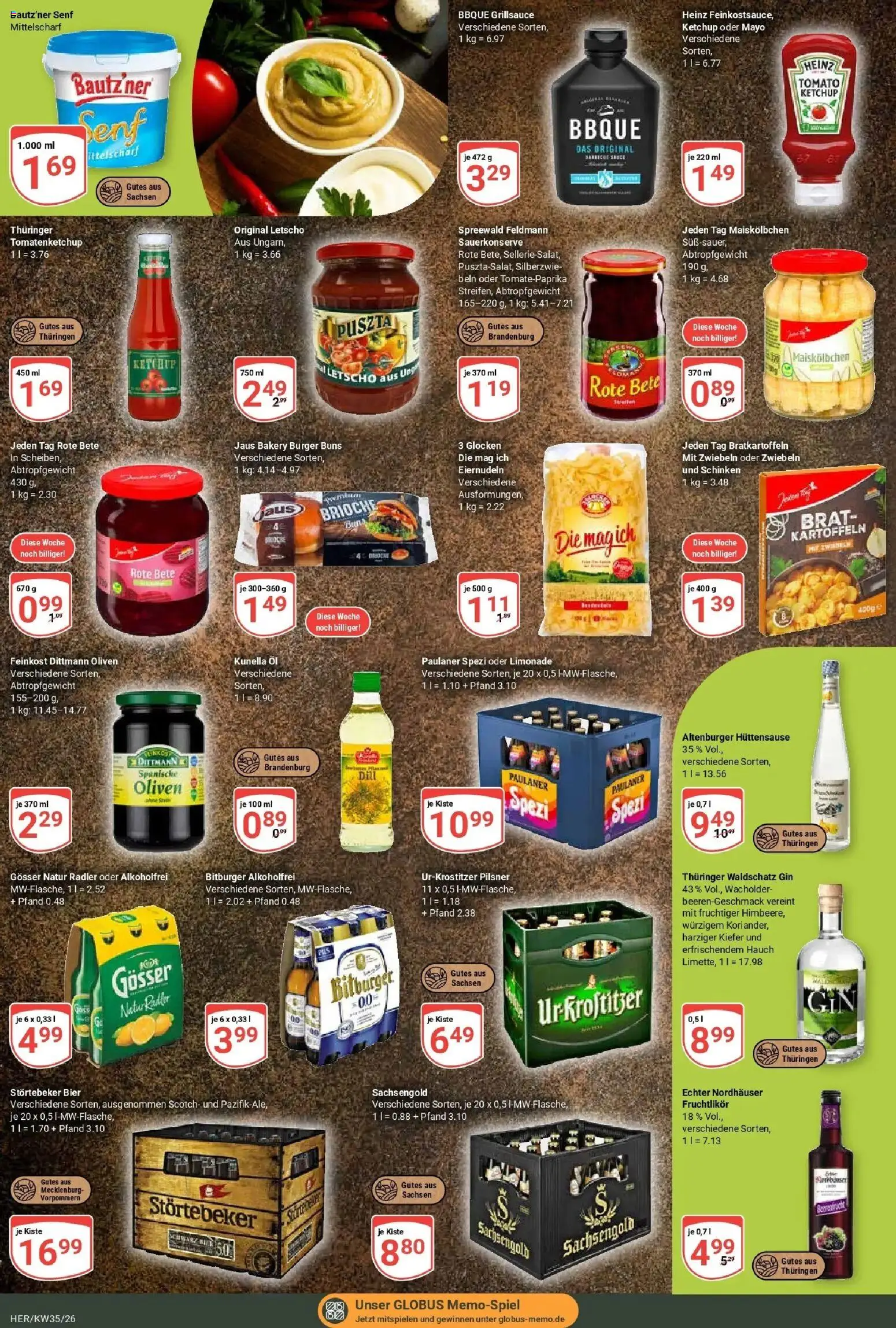Globus Prospekt Hermsdorf (ab 24.08.2026) » Angebote online | Seite: 13 | Produkte: Paulaner spezi, Kartoffeln, Zwiebeln, Schinken