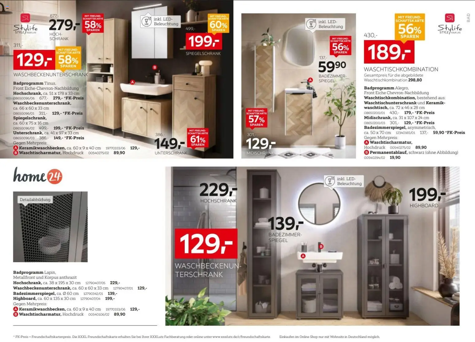 XXXLutz Prospekt – gültig ab 19.09.2026 | Seite: 24 | Produkte: Schrank, Spiegel, Spiegelschrank, Hochschrank