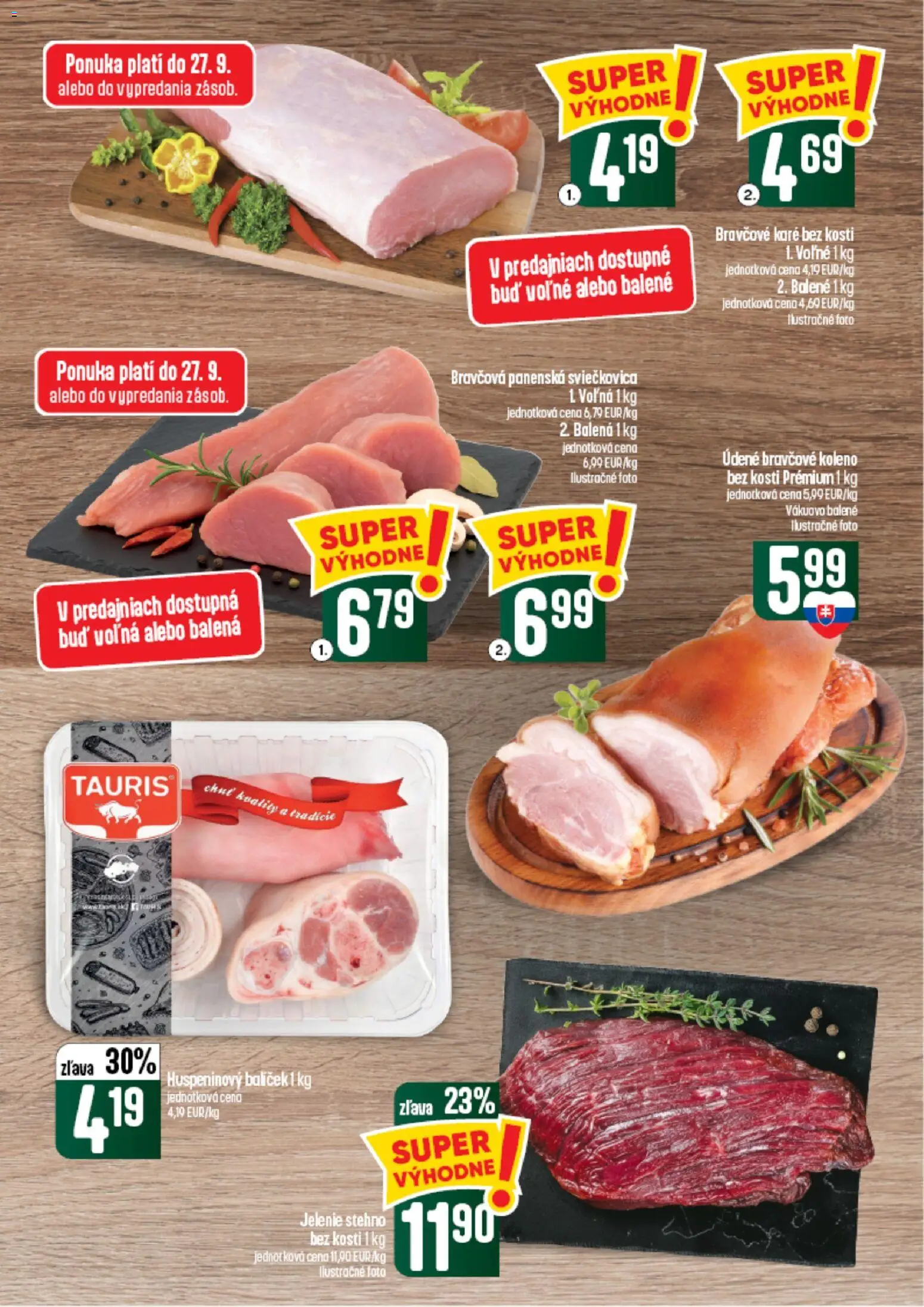 Nové COOP Jednota akcie – leták je platný od 24.09.2026 | Strana: 11 | Produkty: Koleno, Bravčové koleno, Bravčové karé
