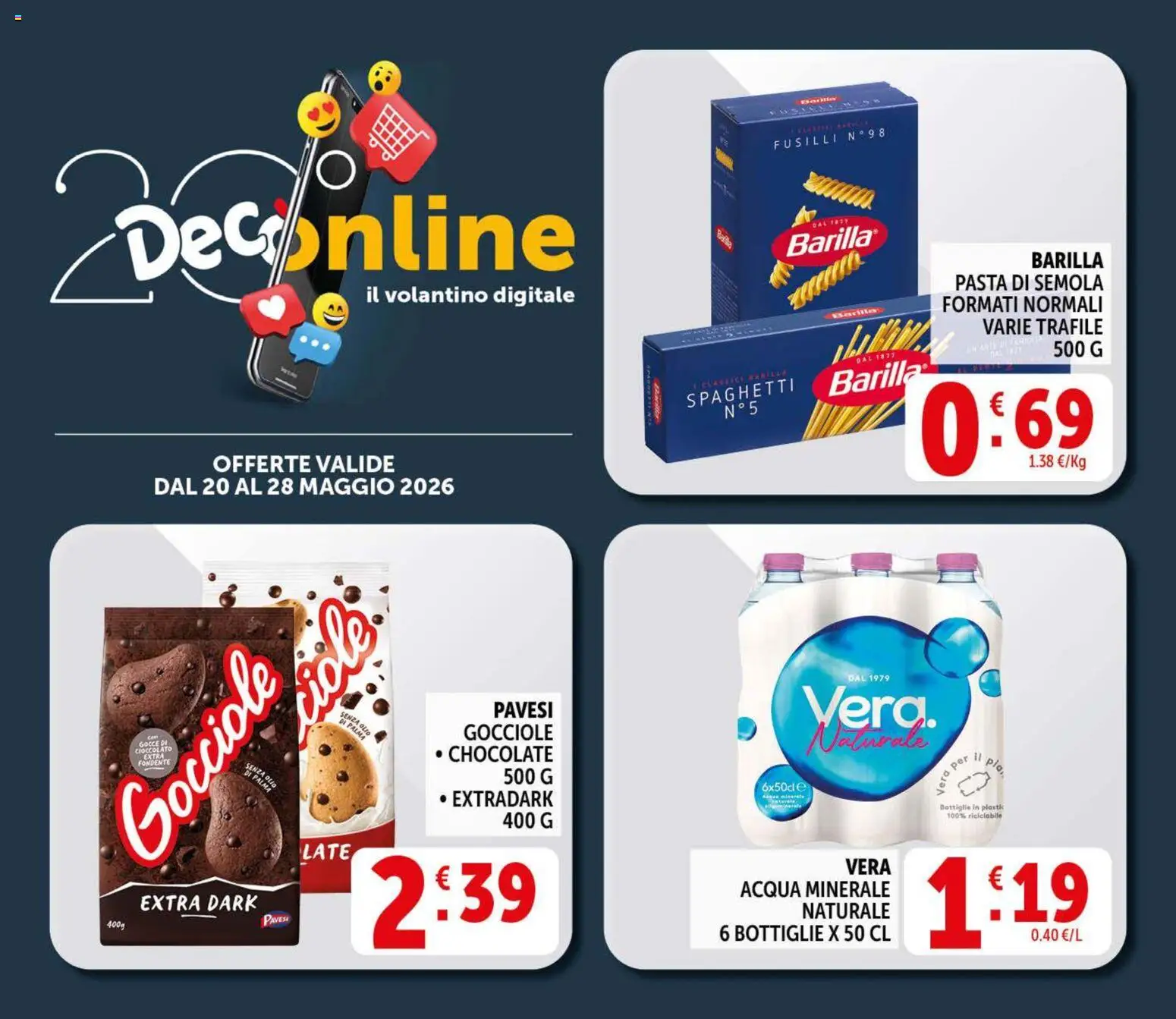 Volantino Decò del 20.05.2026 | Pagina: 21 | Prodotti: Olio, Pasta, Fusilli, Acqua minerale