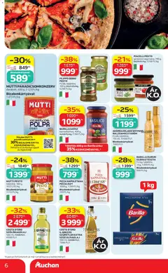 Auchan Nemzetközi konyha ajánlatok - amely érvényes a következő dátumtól: 2026.07.30. | Oldal: 6 | Termékek: Szőlőmagolaj, Ricotta, Pizza, Szósz