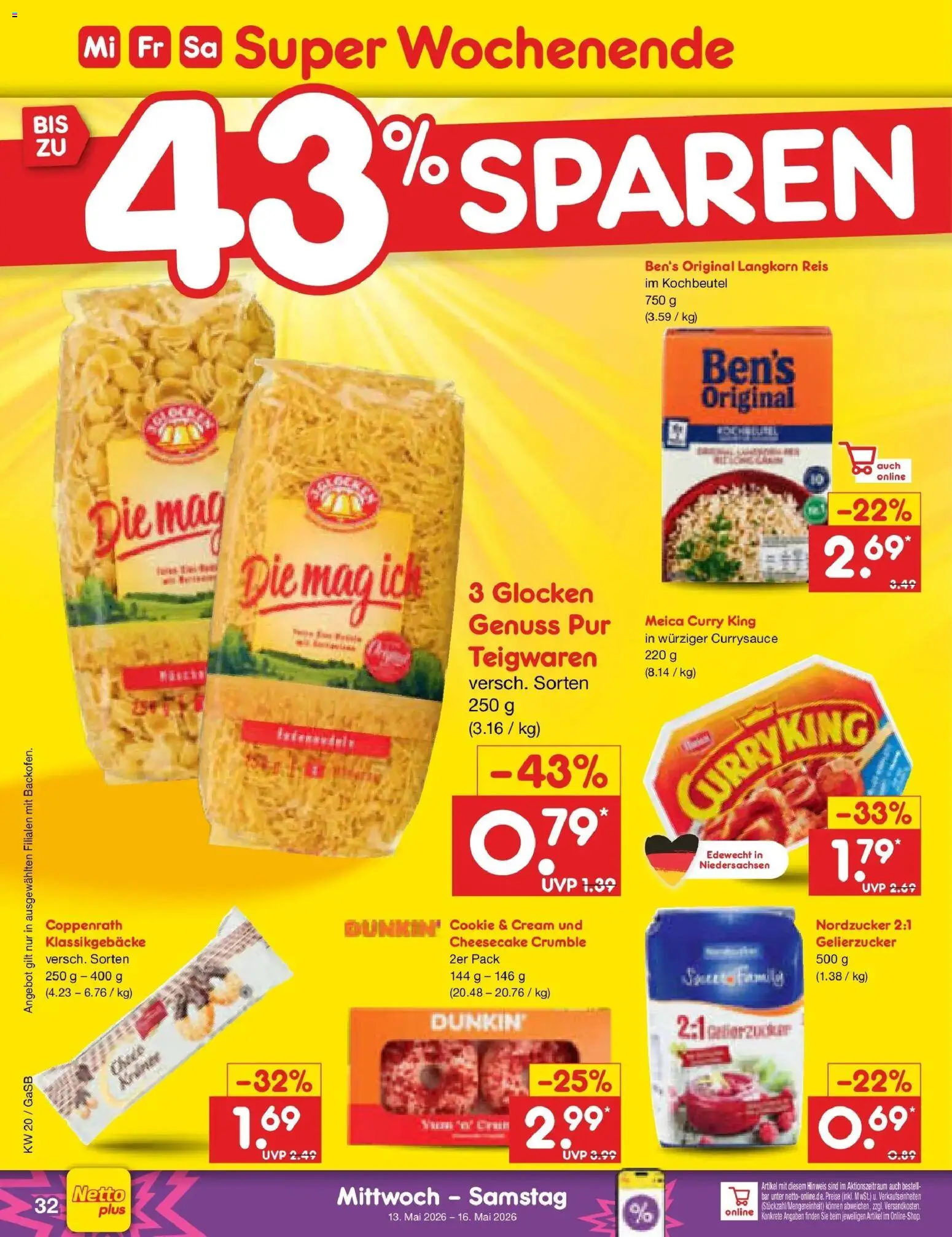 Netto Marken-Discount Prospekt Bremen-Lesum	 – gültig ab 10.05.2026 | Seite: 43 | Produkte: Gelierzucker, Meica, Reis