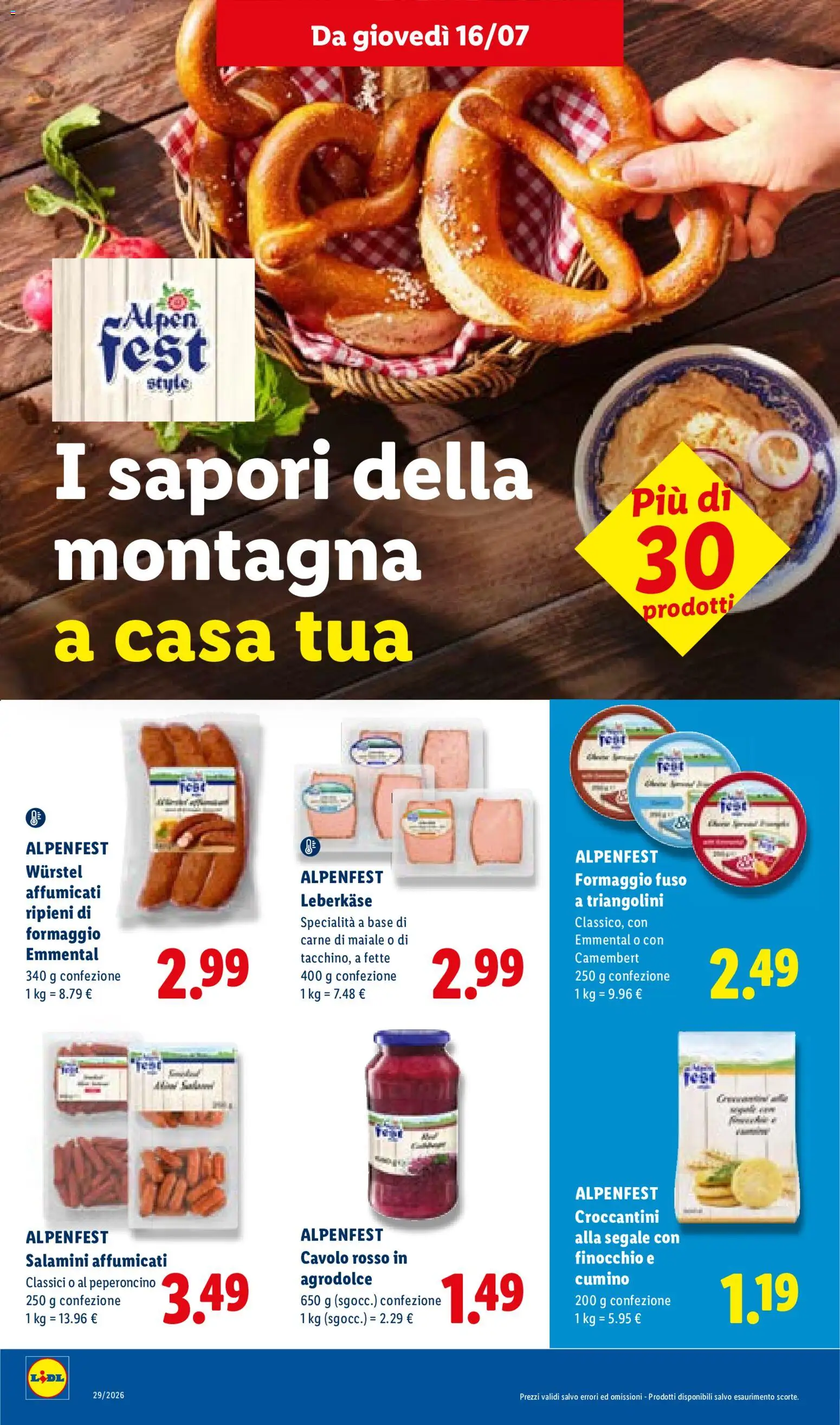 Volantino Lidl del 16/07/2026 | Pagina: 18 | Prodotti: Formaggio, Crackers, Formaggio fuso, Specialità