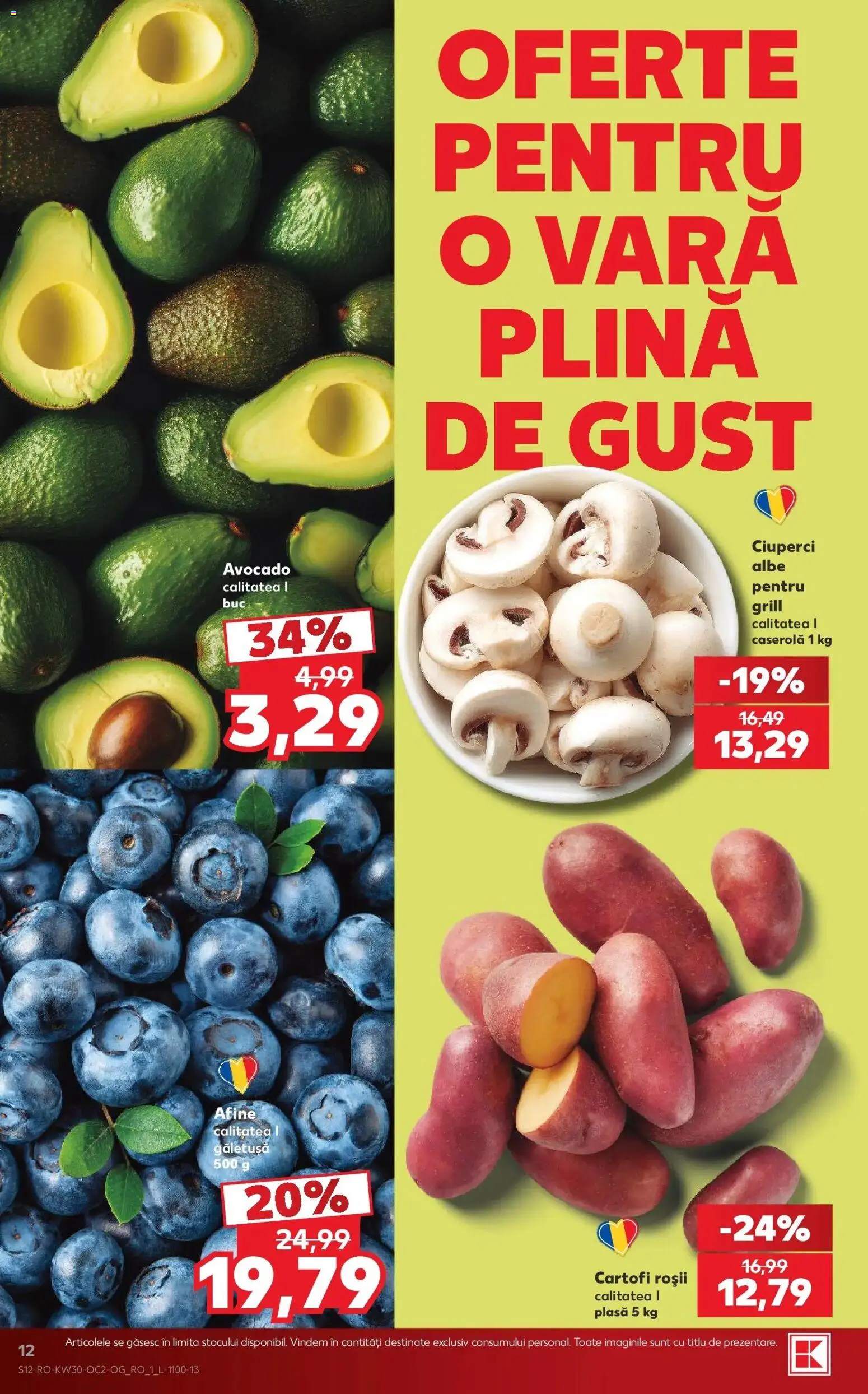 Noul catalog Kaufland – valabil de la 22.07.2026 | Pagină: 12 | Produse: Afine, Grill, Caserola, Cartofi