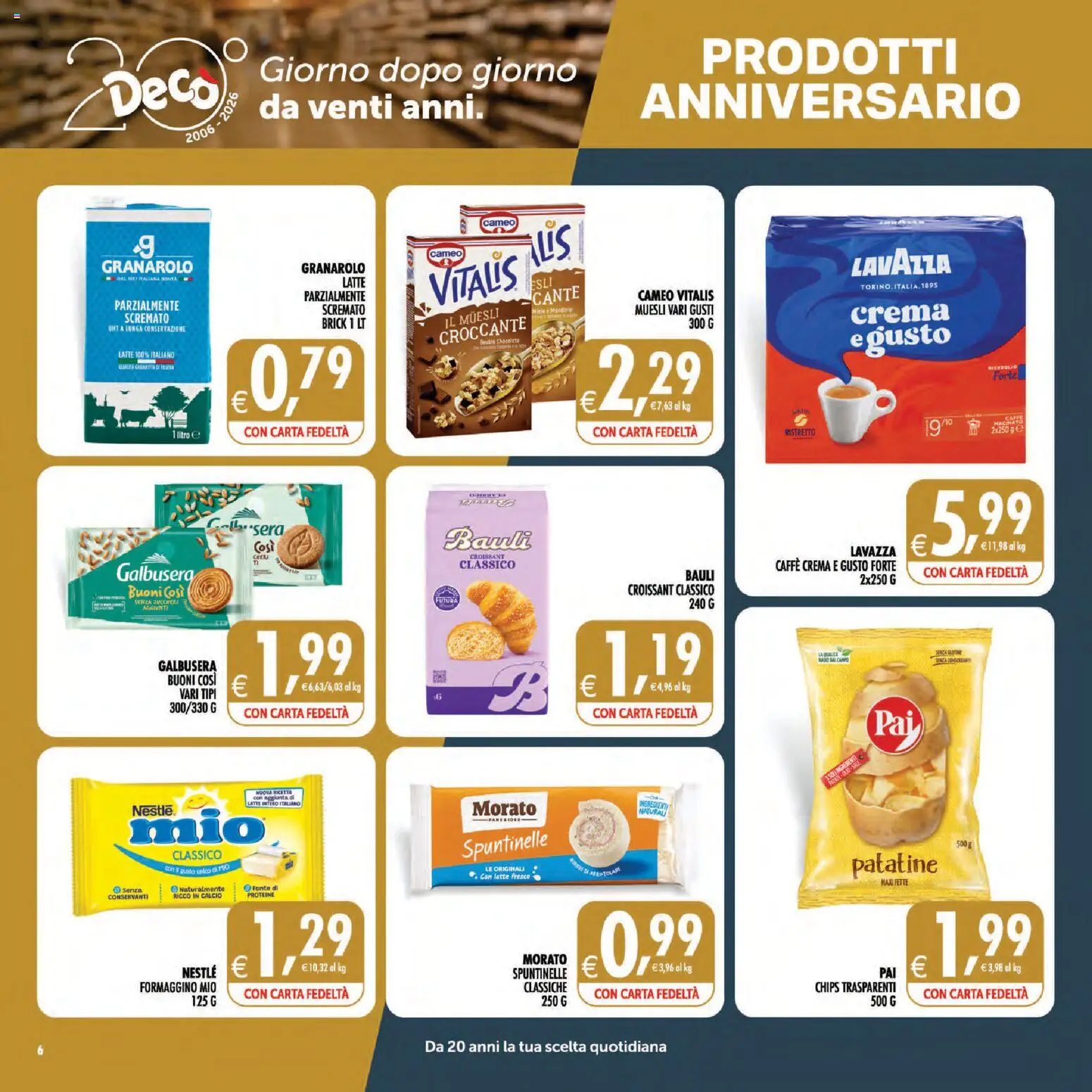 Volantino Decò del 11/09/2026 | Pagina: 6 | Prodotti: Crema, Mandorle, Croissant, Lavazza