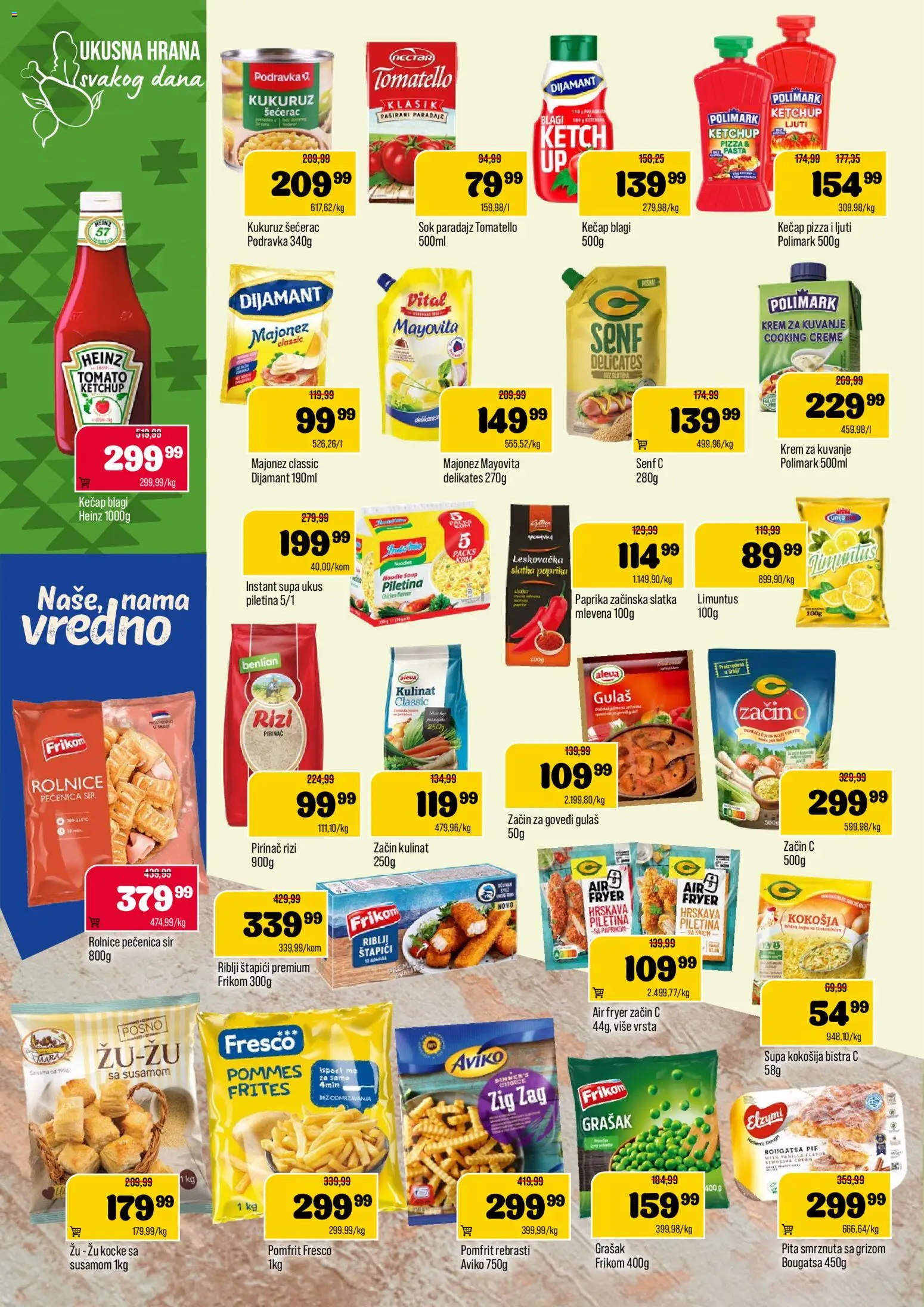 Podunavlje katalog - važi od 20.05.2026 | Strana: 6 | Proizvode: Kečap, Grašak, Podravka, Pita