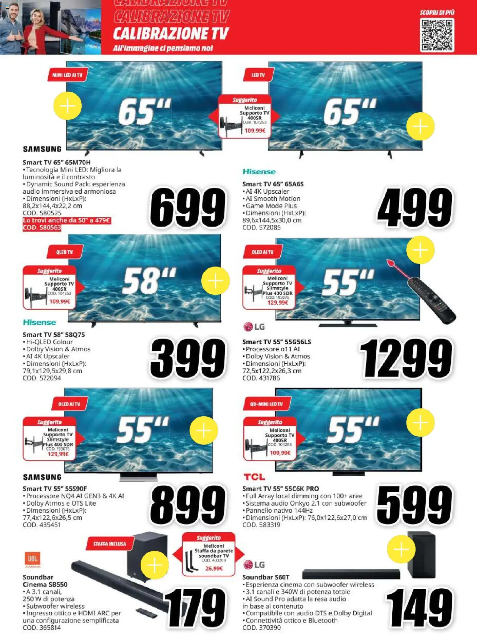 Volantino Media World del 20/08/2026 | Pagina: 26 | Prodotti: smart TV, Soundbar, TV, Samsung