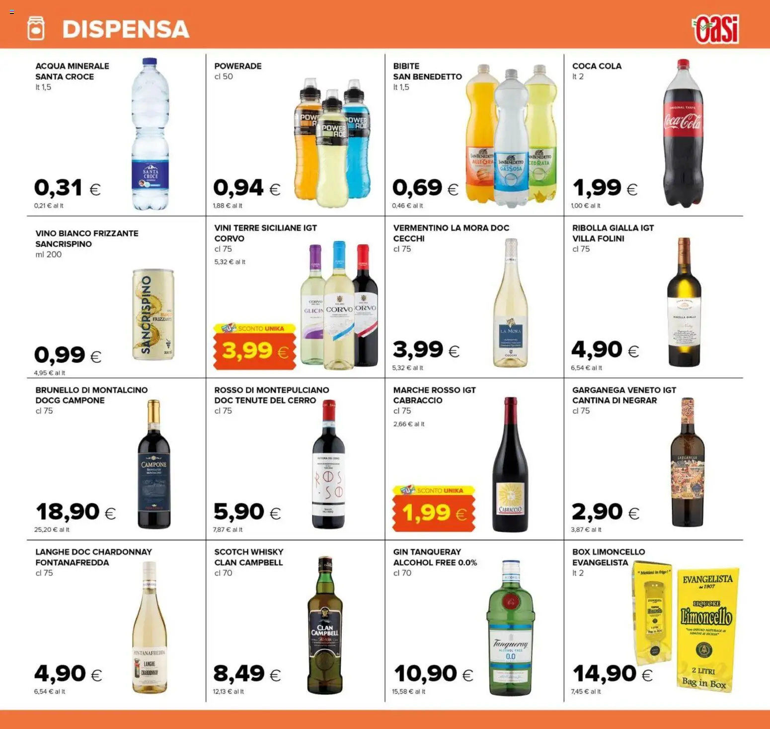 Volantino Oasi del 21.05.2026 | Pagina: 25 | Prodotti: Gin, Liquore, Cedrata, Coca Cola