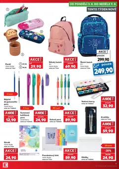 Náhled letáku Kaufland leták - Chomutov od 29.07.2026 | Strana: 9 | Produkty: Penál, Notebook, Blok, Barvy