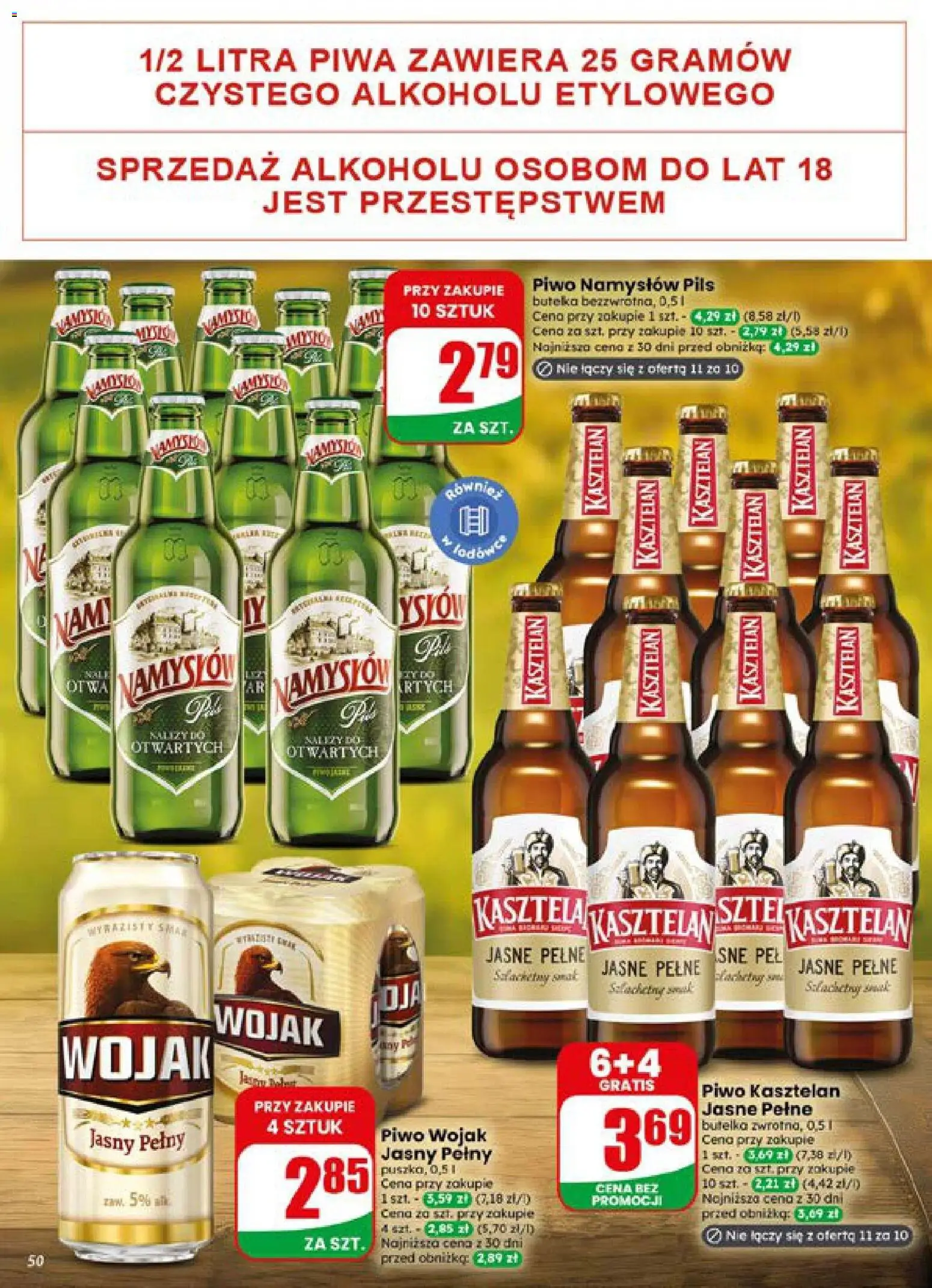 Dino gazetka od 15.07.2026 | Strona: 50 | Produkty: Piwo kasztelan, Piwo, Piwo Namysłów