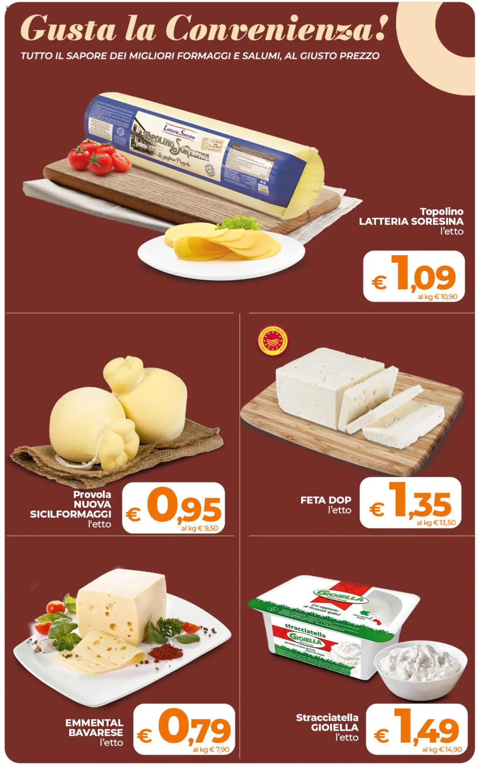Volantino Ipercoop del 18.06.2026 | Pagina: 18 | Prodotti: Provola, Feta, Stracciatella, Emmental