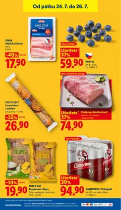 Náhled letáku Lidl leták od 23.07.2026 | Strana: 47 | Produkty: Listové těsto, Zakysaná smetana, Slanina, Gambrinus