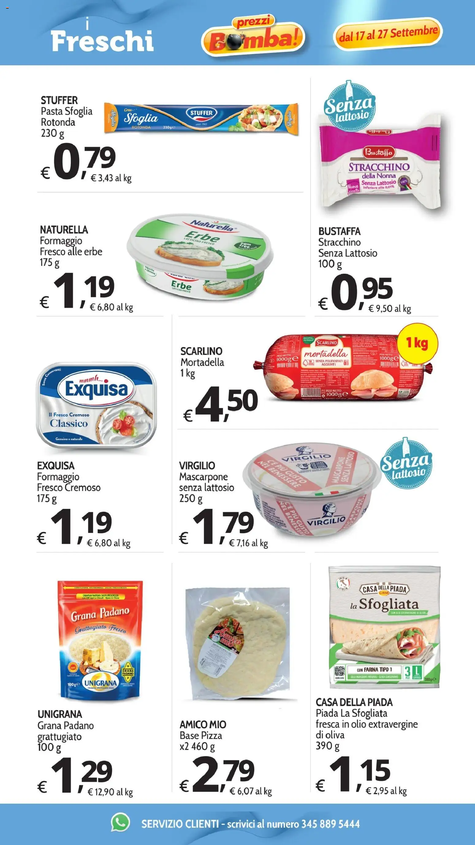 Volantino Primo Prezzo del 17/09/2026 | Pagina: 28 | Prodotti: Erbe, Formaggio, Pasta, Mortadella