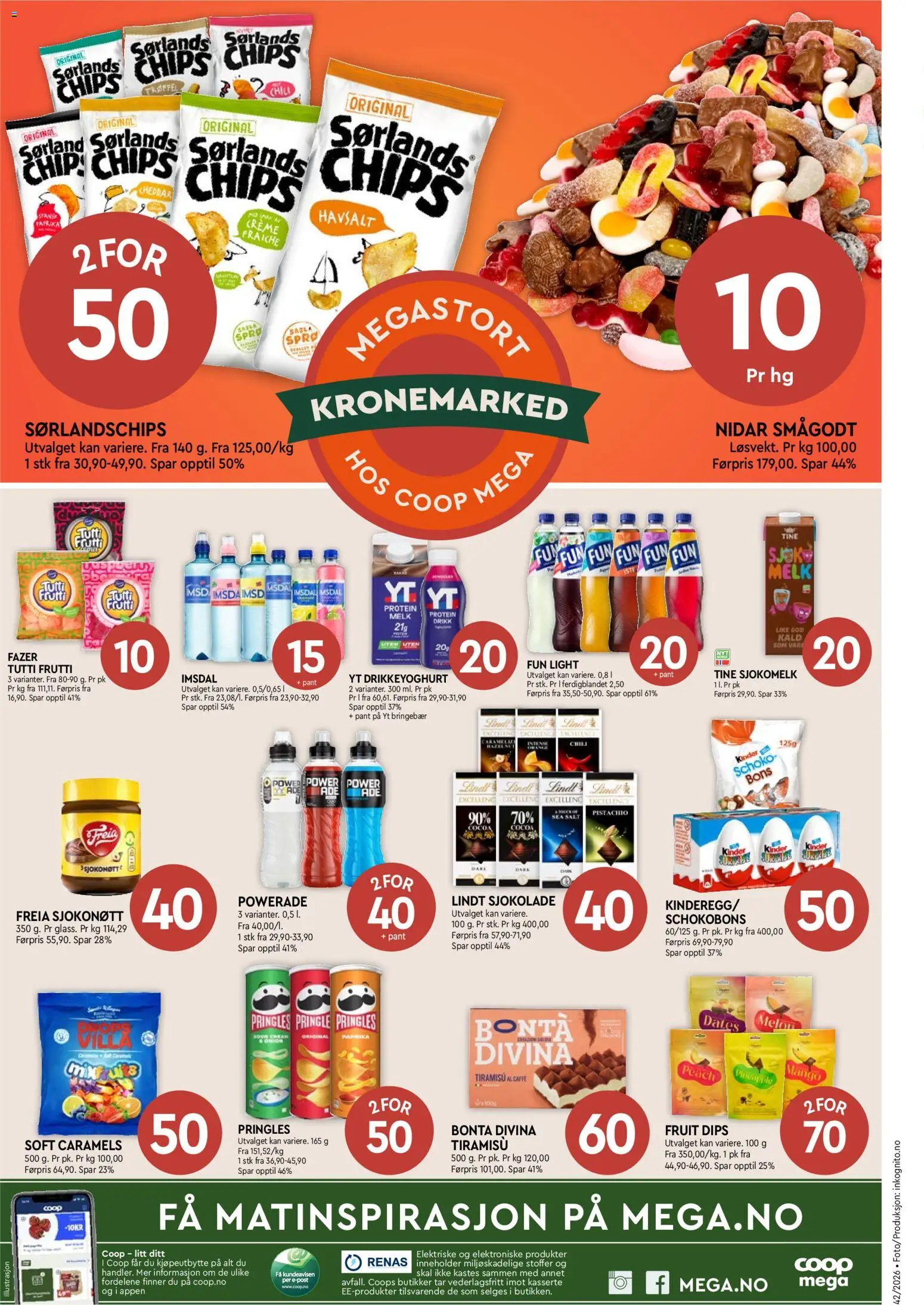 {H1} | Side: 8 | Produkter: Chili, 1, Lindt sjokolade, Cheddar