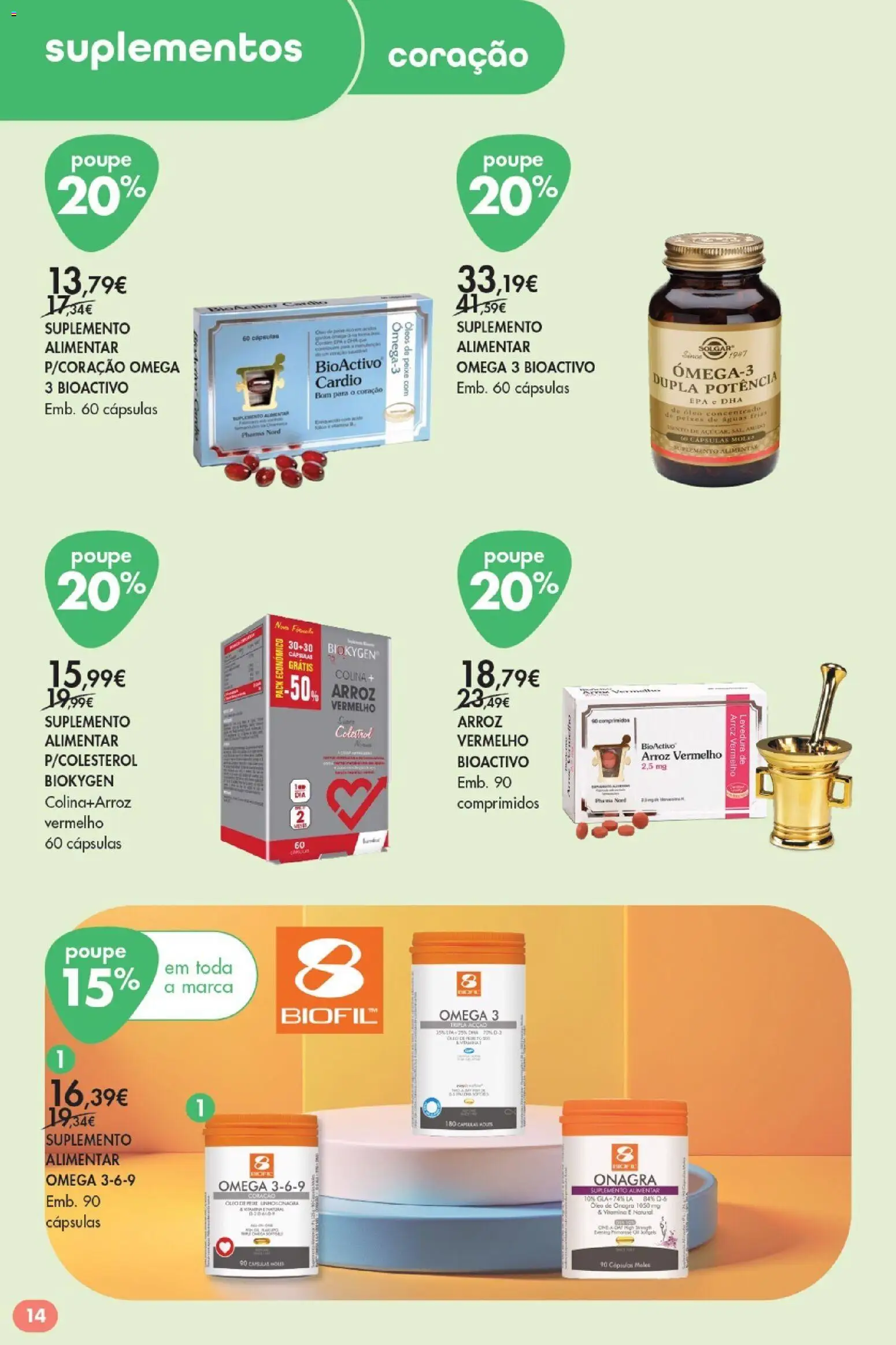 Pingo Doce Bem-estar Corpo Lojas │ válido de 05.05.2026 | Página: 14 | Produtos: Ômega 3, Sal, Arroz, Peixe