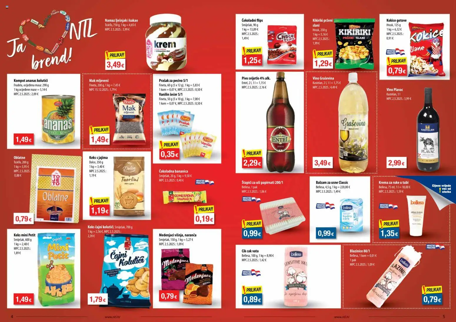 NTL katalog | vrijedi od 21.10.2026 | Stranica: 3 | Proizvodi: Oblatne, Pivo, Keks, Kakao
