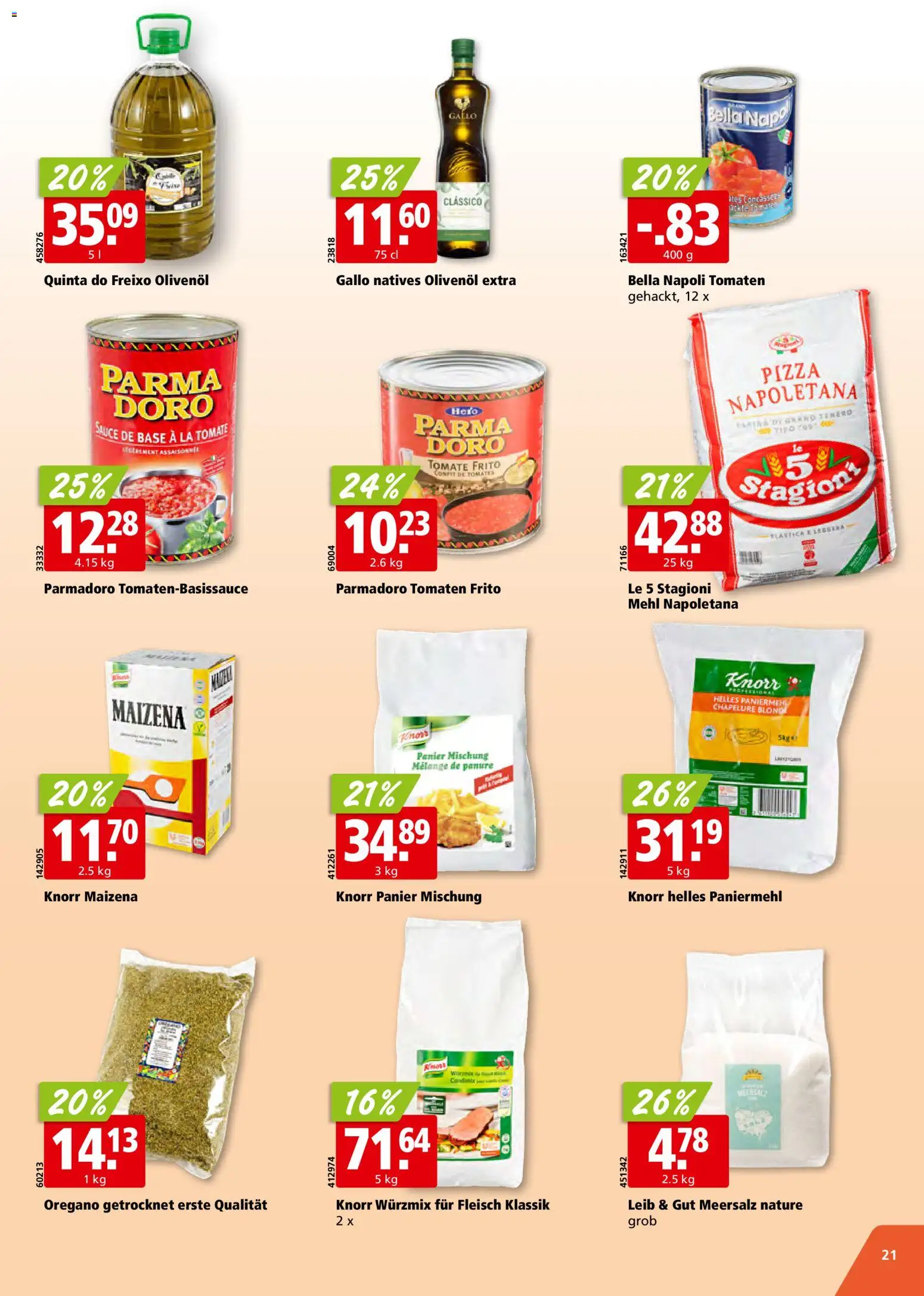Aligro aktionen – gültig ab 15.06.2026 | Seite: 21 | Produkte: Mehl, Pizza, Tomaten