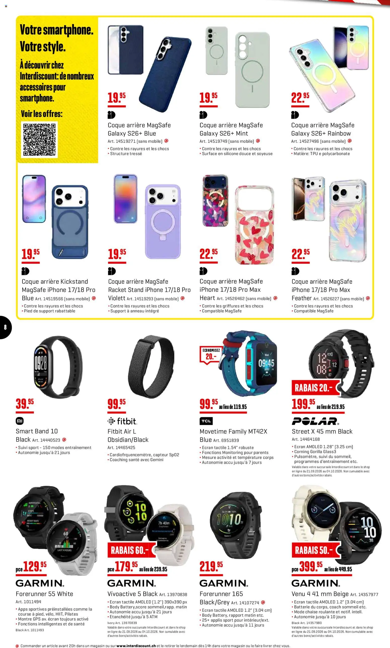 Interdiscount aktionen FR – gültig ab 21.09.2026 | Seite: 8 | Produkte: Batterie, Iphone