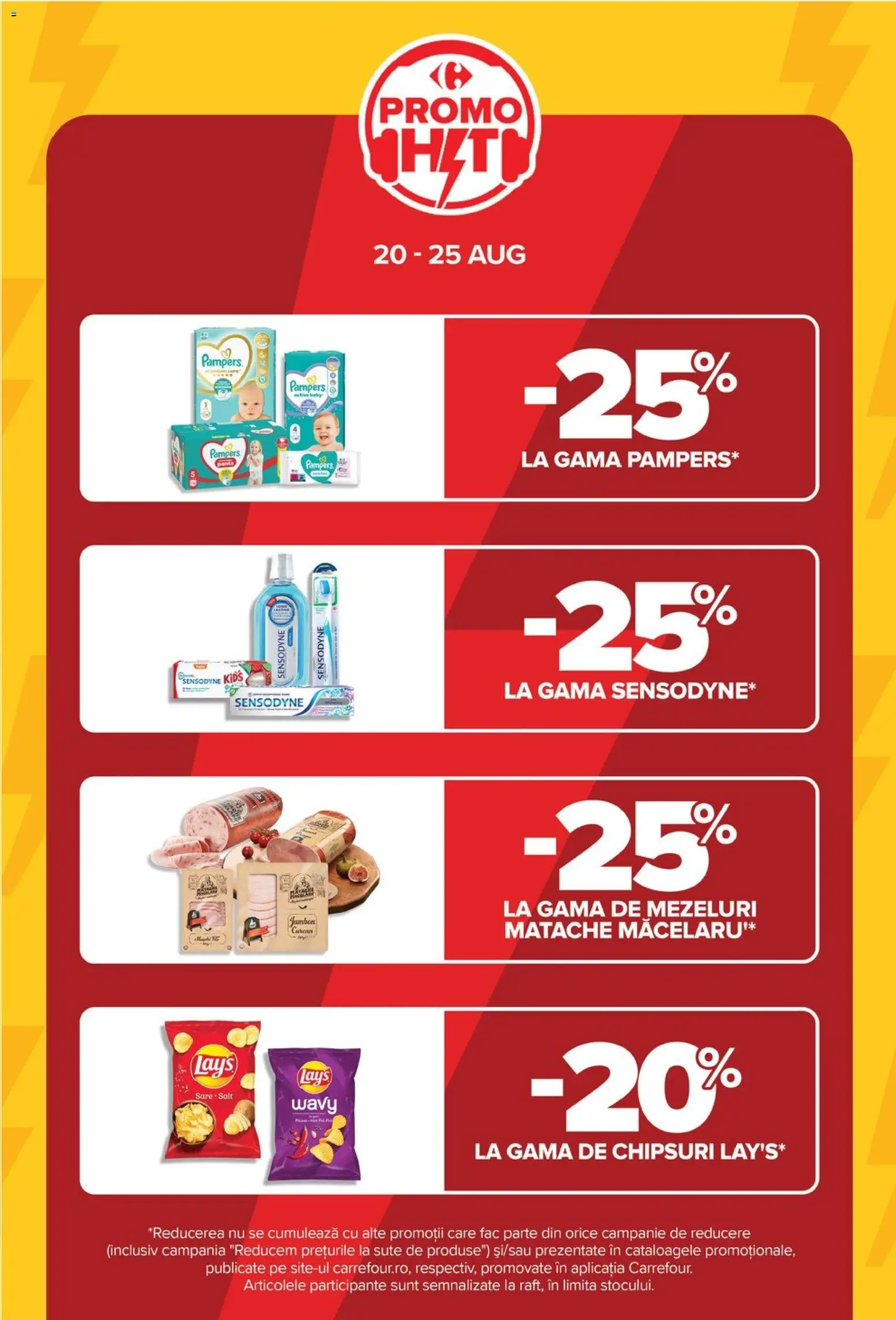 Noul catalog Carrefour – valabil de la 19.08.2026 | Pagină: 10 | Produse: Pampers, Chipsuri, Sare