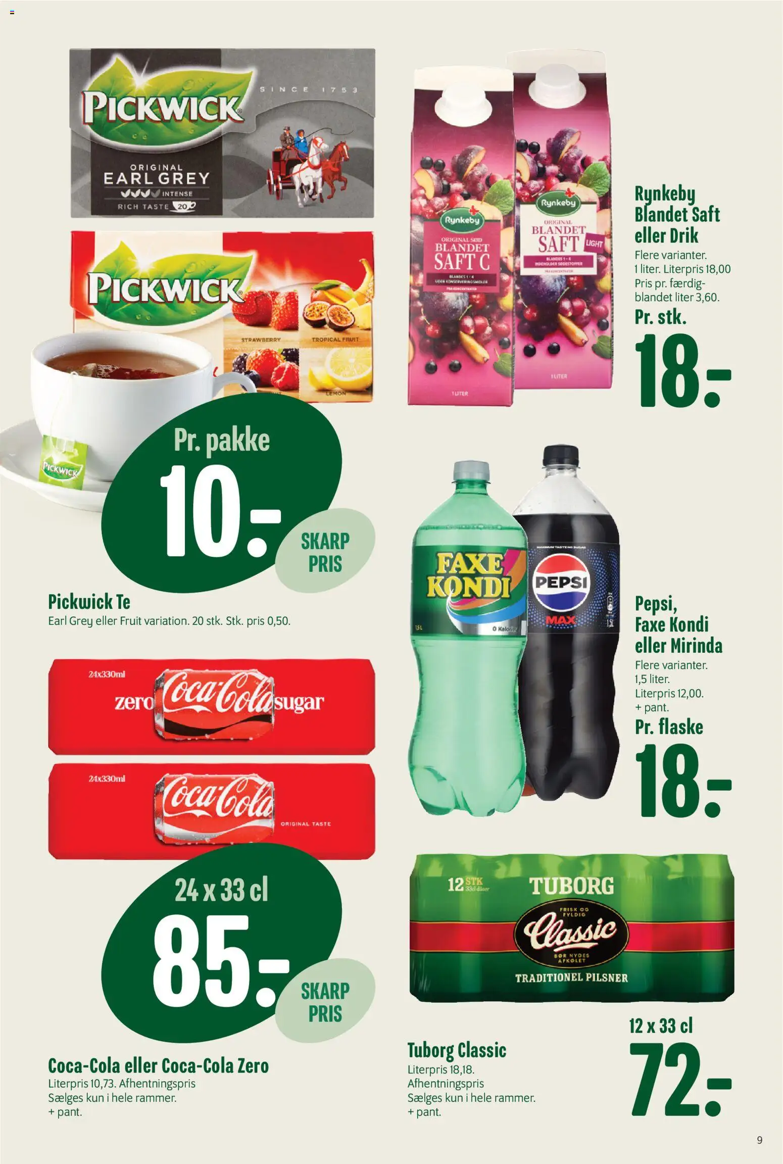 Min Købmand tilbudsavis – gyldig fra 18/09/2026 | Side: 10 | Produkter: Te, Faxe Kondi, Pepsi