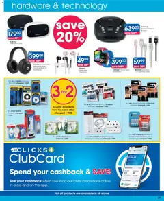 Clicks specials catalogue – valid from 07.05.2026 | Page: 53 | Products: Headphones, Cable, Smartwatch, Cd player