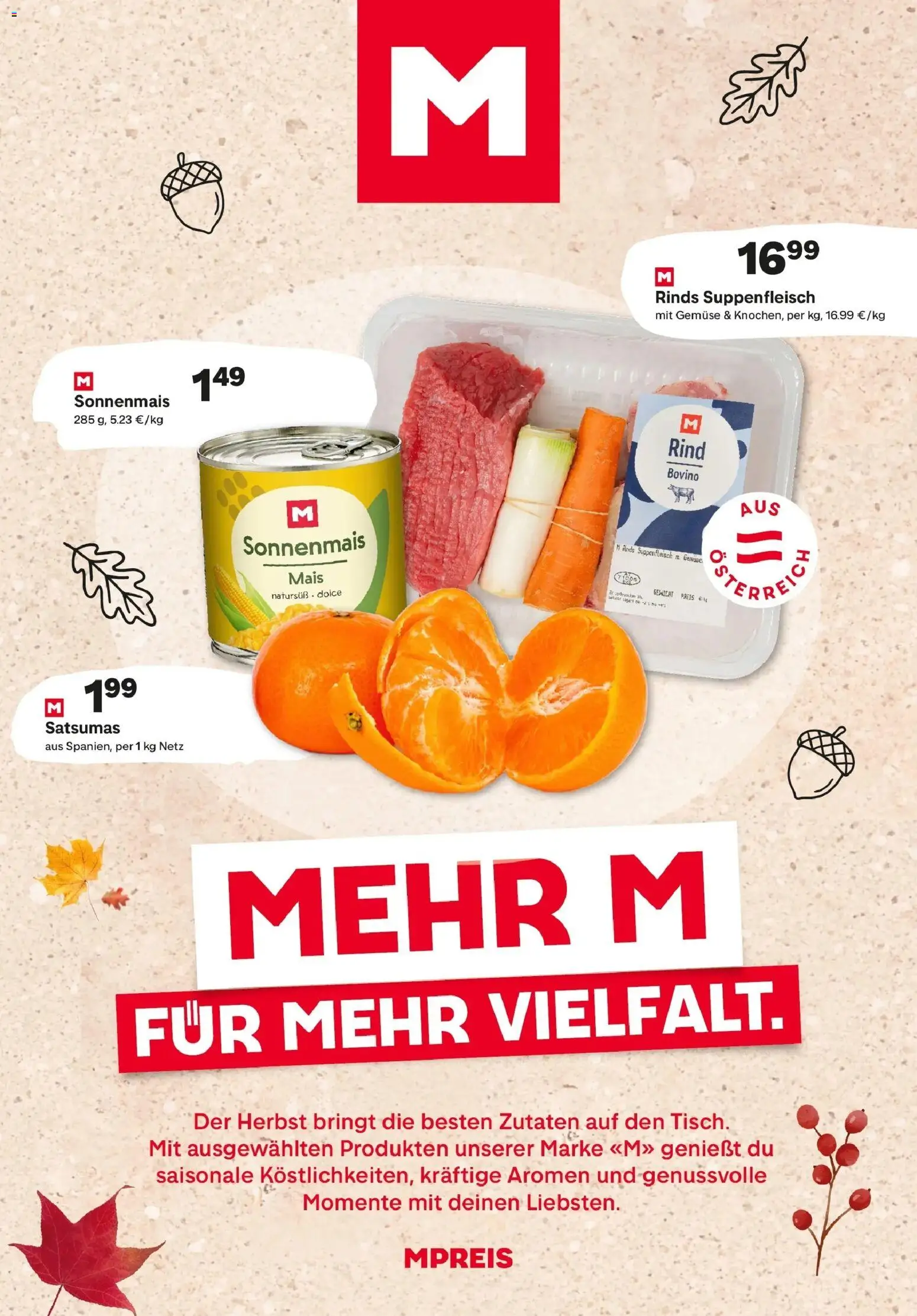 MPREIS St.Gallenkirch von 29.10.2026 - Aktuelle Angebote | Seite: 7 | Produkte: Gemüse, Mais, Zutaten