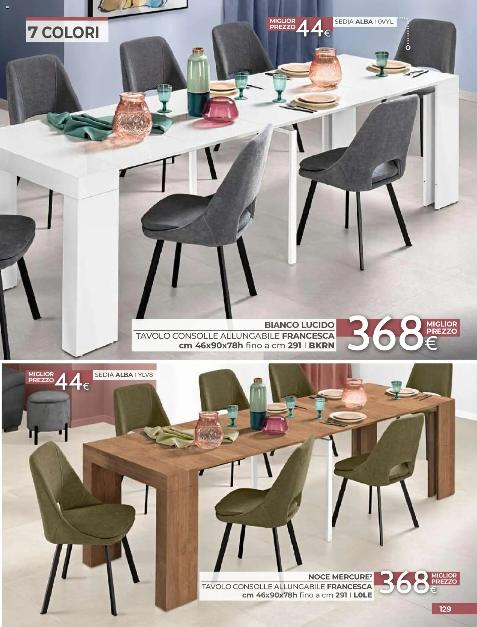 Volantino Mondo Convenienza del 01/09/2026 | Pagina: 131 | Prodotti: Tavolo, Sedia