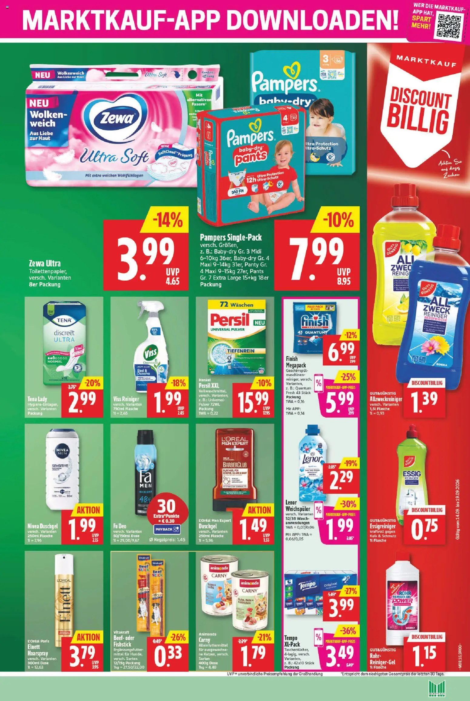 Marktkauf Prospekt – gültig ab 14.09.2026 | Seite: 15 | Produkte: Pute, Dusche, Duschgel, Weichspüler
