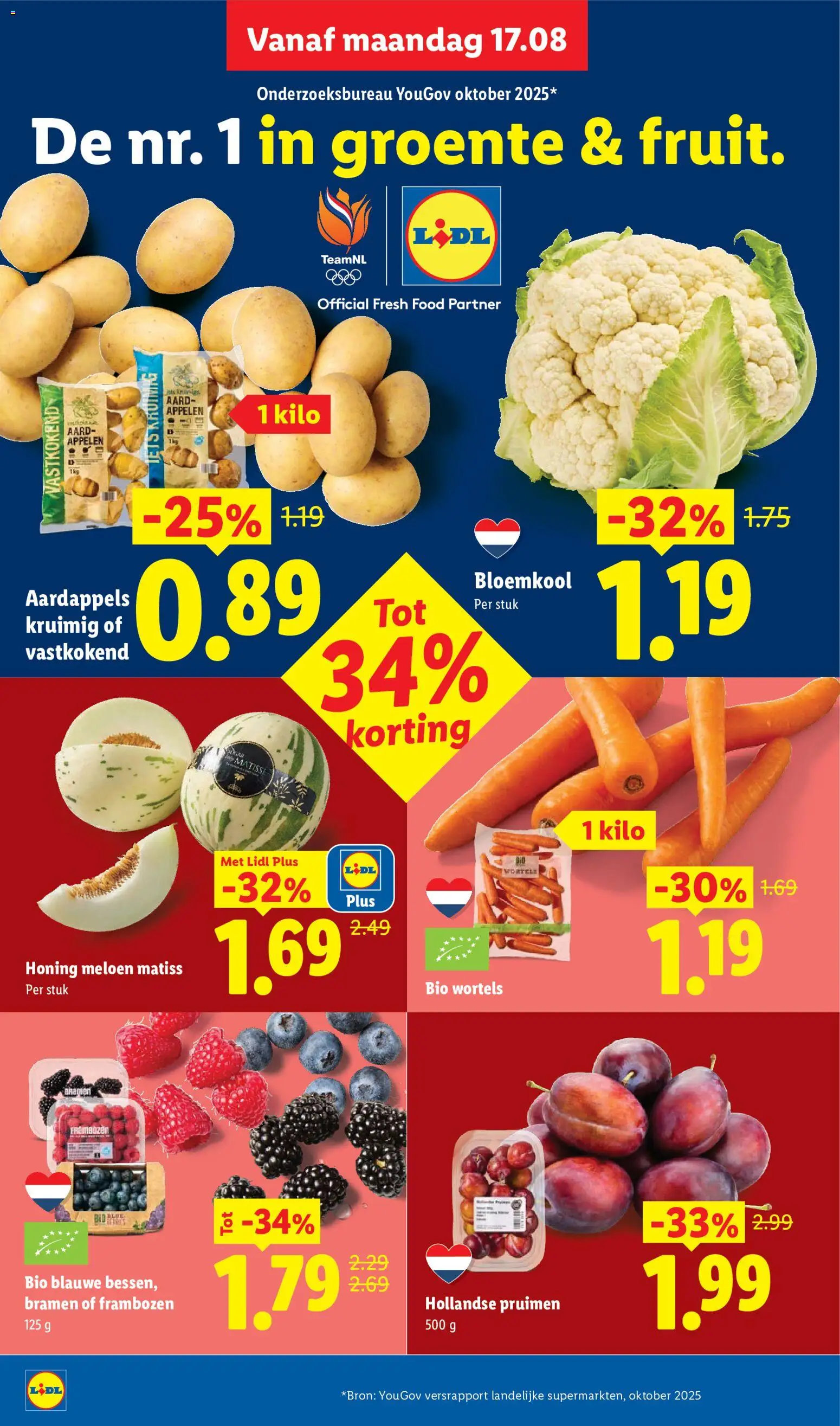 {H1} | Pagina: 6 | Producten: Bloemkool, Honing, Wortels, Frambozen