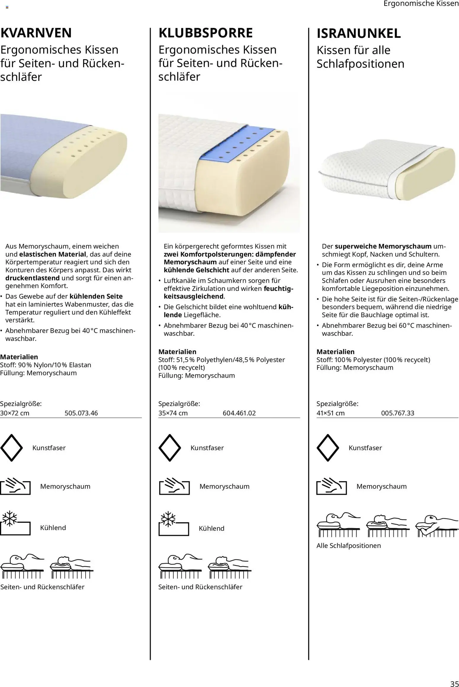 Ikea Prospekt Schlafkomfort – gültig ab 16.09.2026 | Seite: 35 | Produkte: Kissen