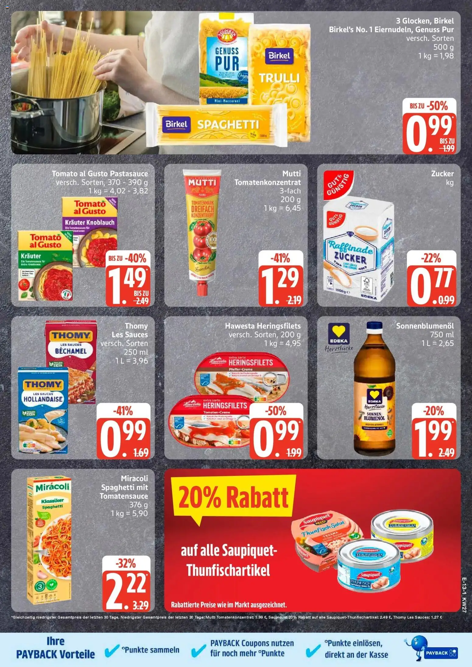 Edeka - EDEKA: Wochenangebote – gültig ab 28.06.2026 | Seite: 14 | Produkte: Thomy les sauces, Sonnenblumenol, Tomaten, Knoblauch
