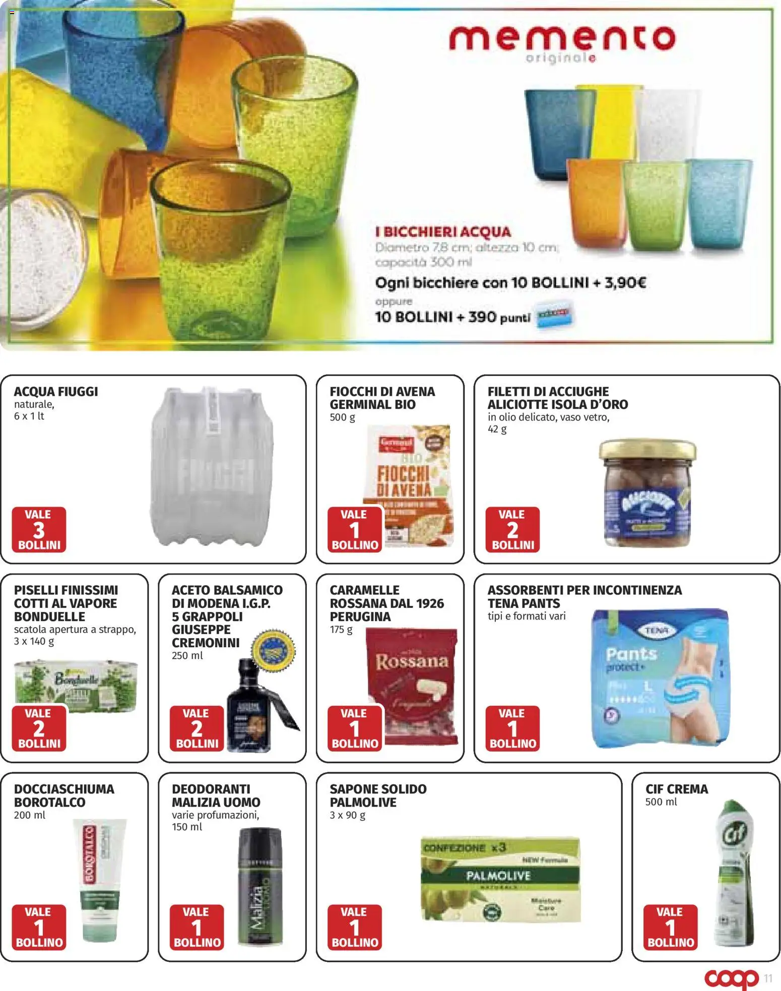 Volantino COOP del 28.05.2026 | Pagina: 11 | Prodotti: Crema, Caramelle, Piselli, Scatola