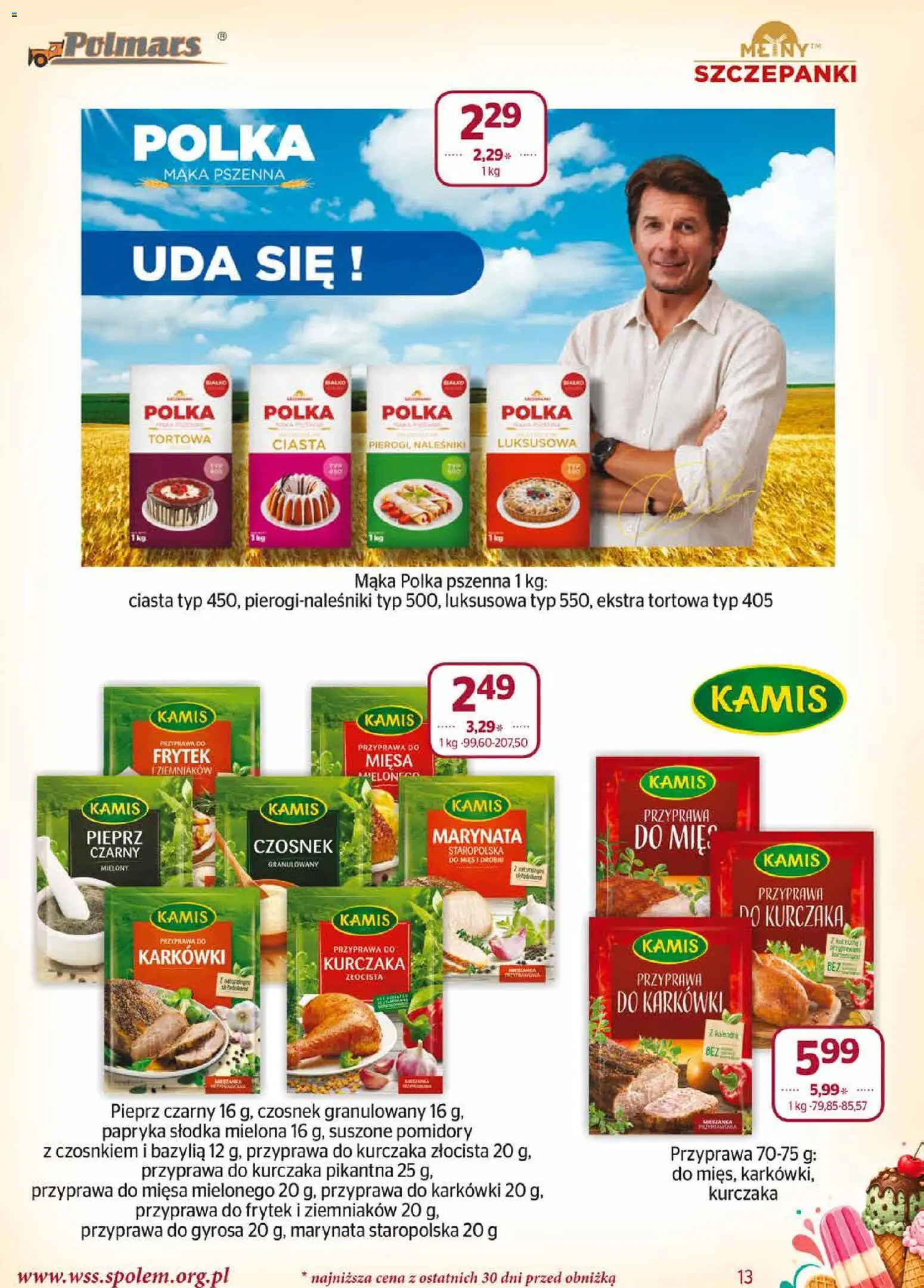 Społem gazetka od 01.08.2026 | Strona: 13 | Produkty: Czosnek, Półka, Bazylia, Pomidory
