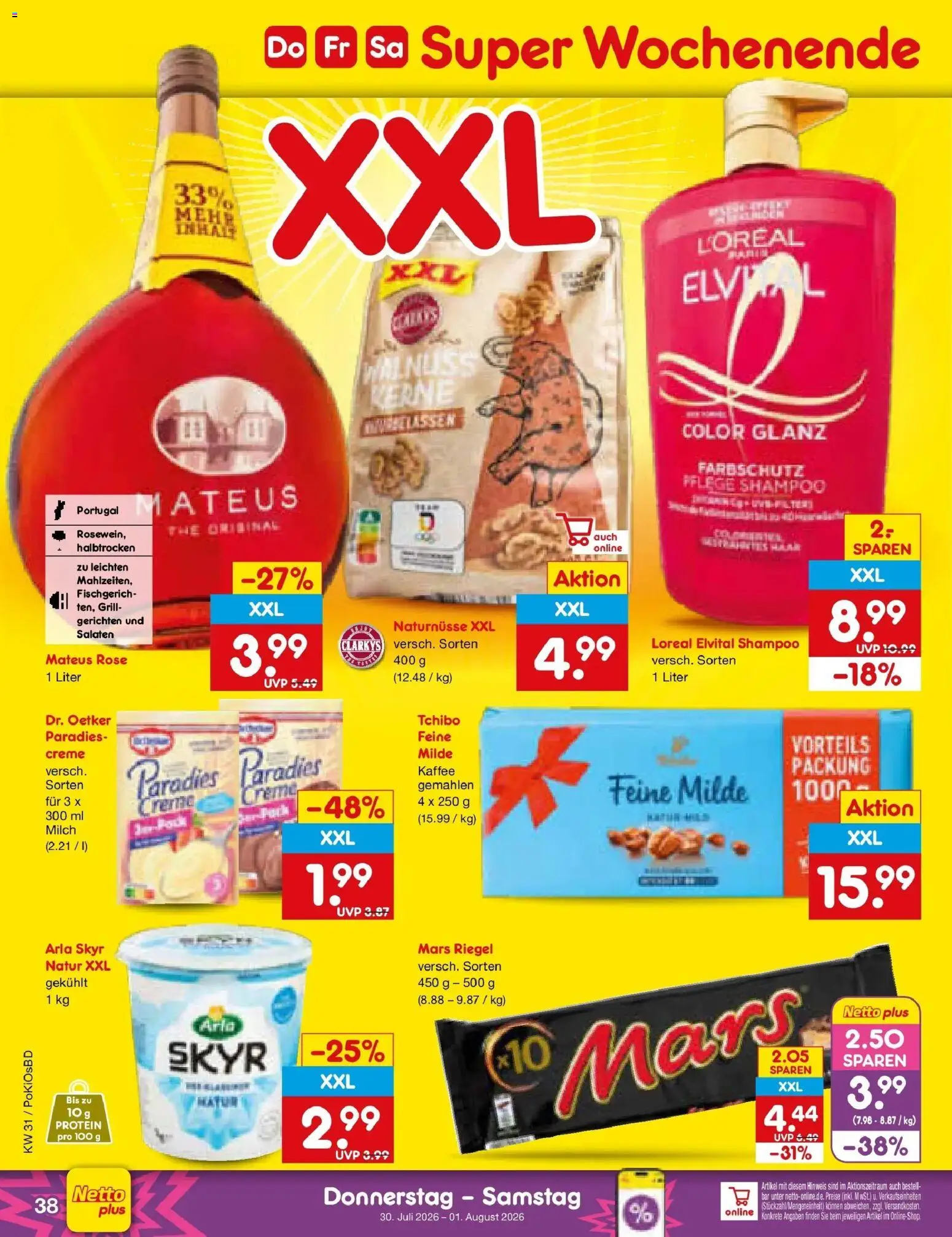 Netto Marken-Discount Prospekt Selb – gültig ab 27.07.2026 | Seite: 55 | Produkte: Grill, Milch, Kaffee, Shampoo
