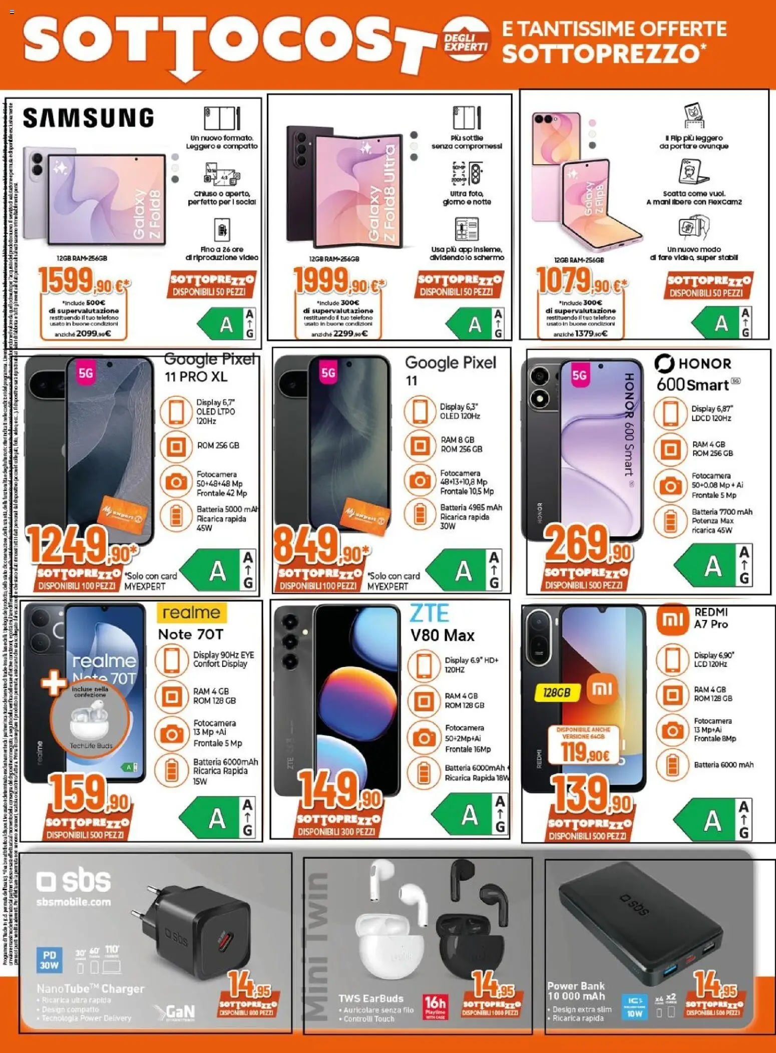 Volantino Expert del 08/10/2026 | Pagina: 7 | Prodotti: Power bank, Telefono, Video, Scatola
