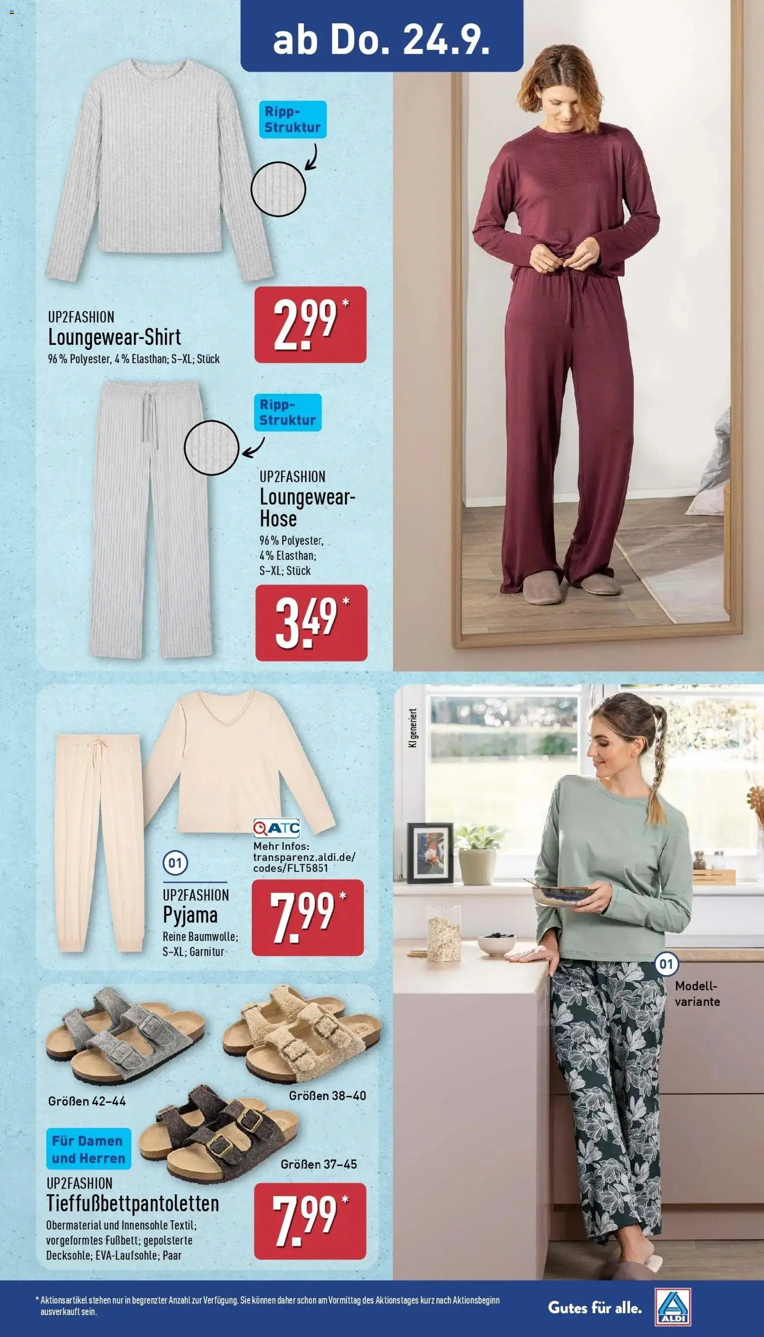 Aldi Aktueller Prospekt (ab 21.09.2026) » Angebote Online | Seite: 21 | Produkte: Shirt, Up2fashion, Hose, Pyjama