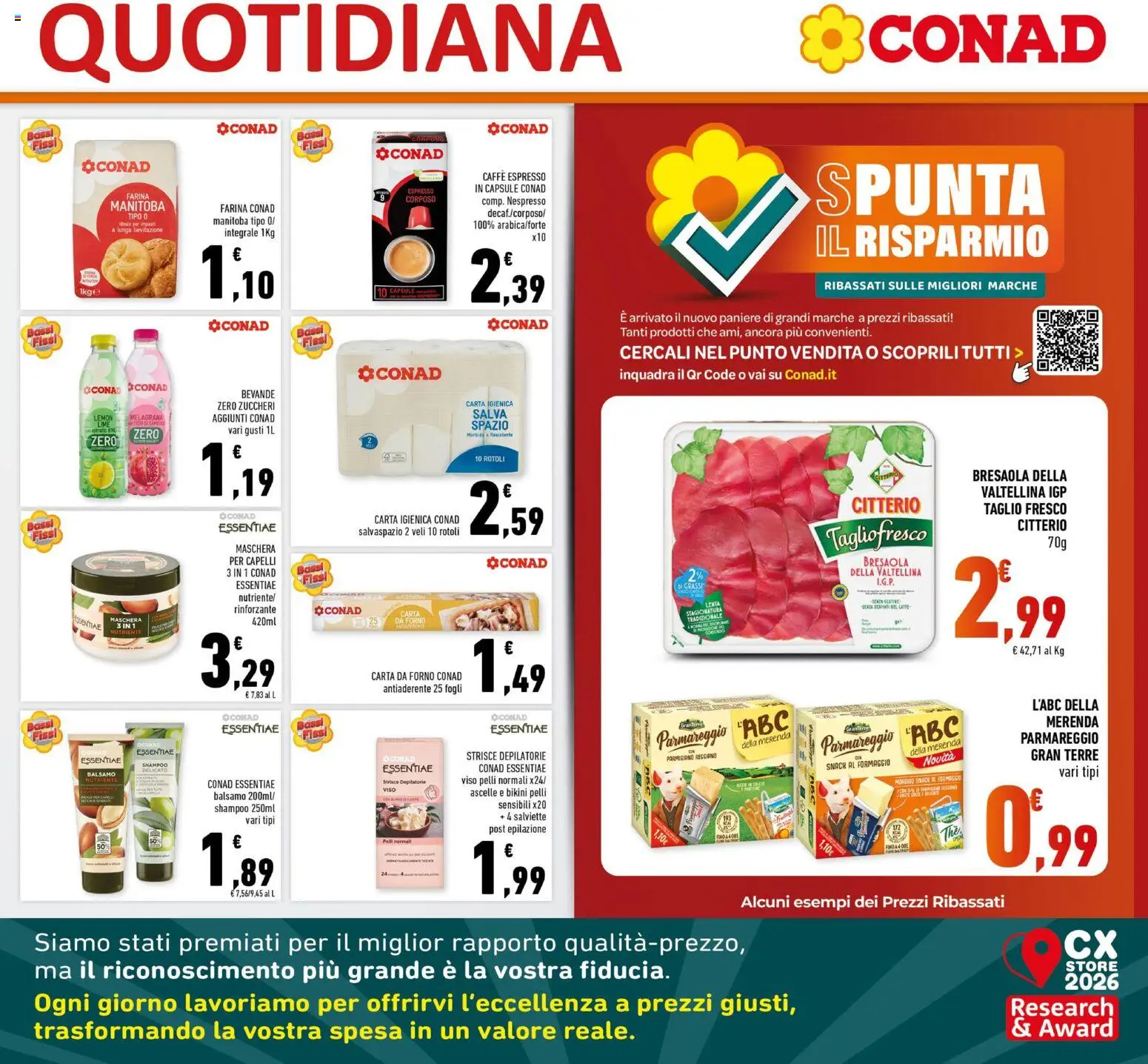 Volantino Conad del 23/09/2026 | Pagina: 19 | Prodotti: Taglio, Forno, Parmigiano, Carta da forno
