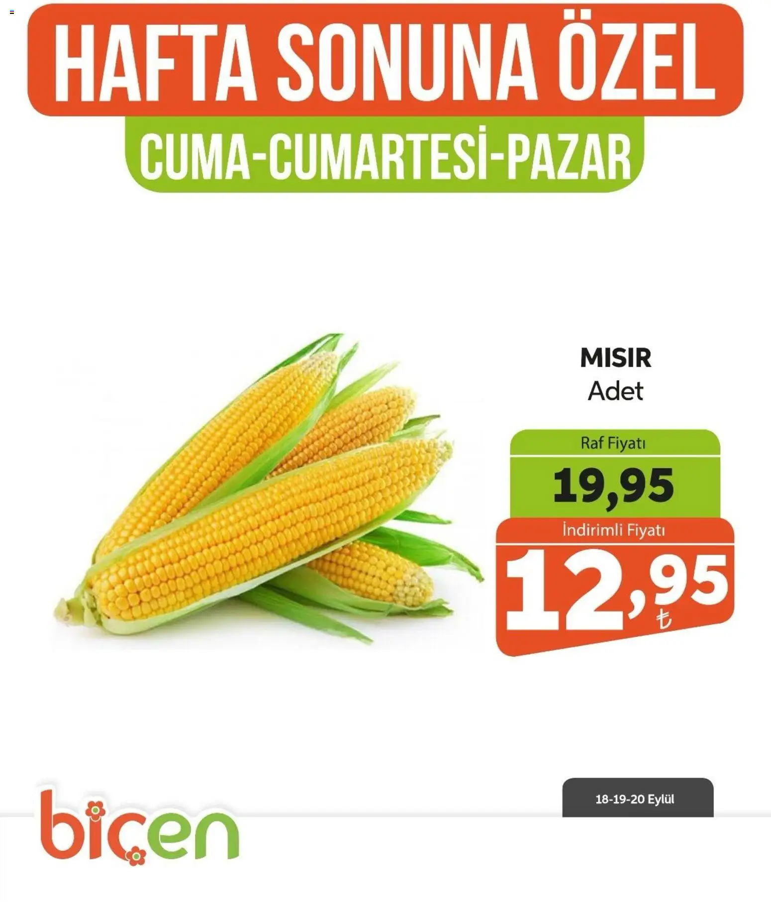 Biçen Market - Hafta Sonuna Özel - Sebze İndirimi - 18 Eylül 2026 tarihinden itibaren geçerlidir | Sayfa: 6
