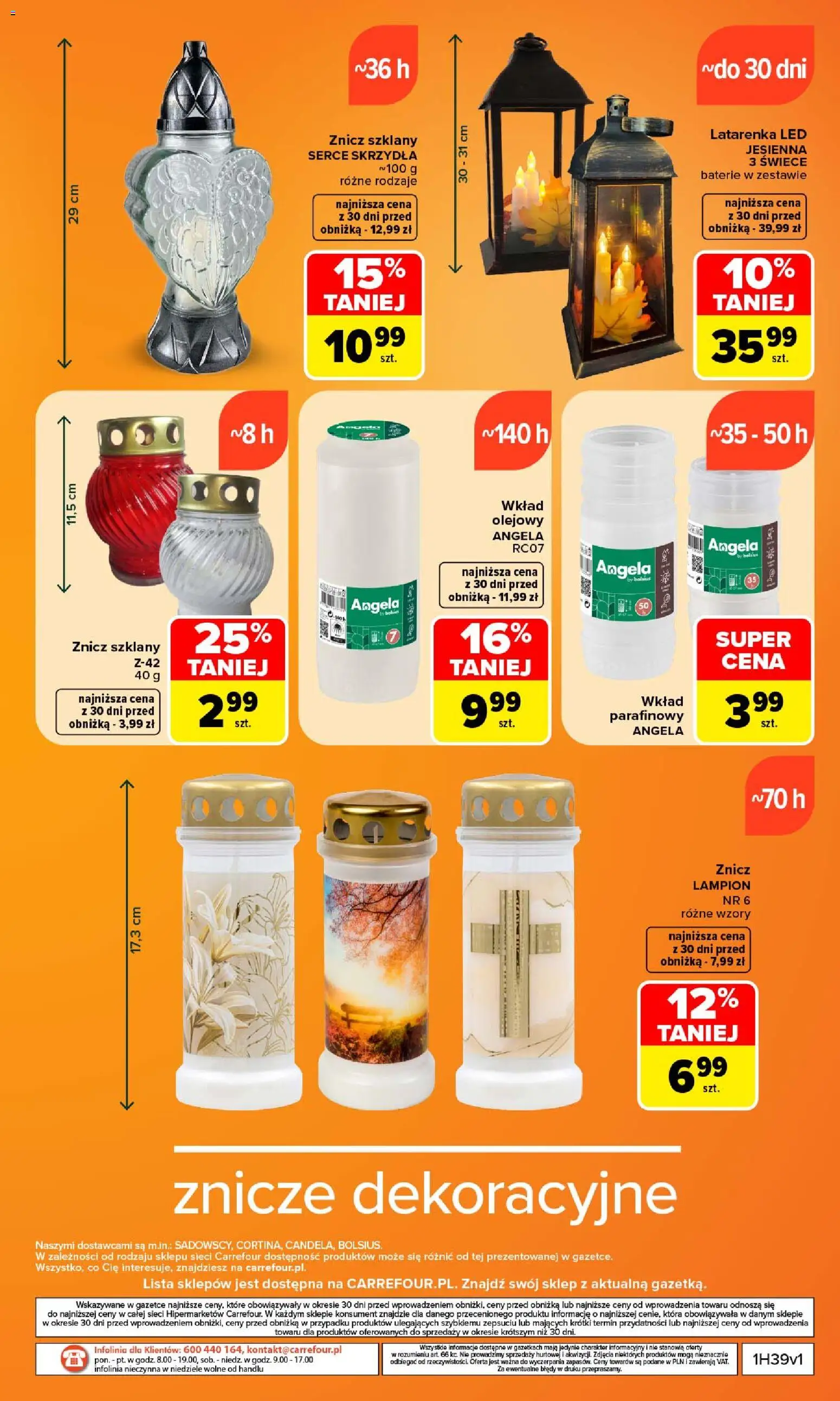 Carrefour gazetka - Wybór na czas zadumy od 21.09.2026 | Strona: 7 | Produkty: Baterie, Znicze, Lampion, Świece