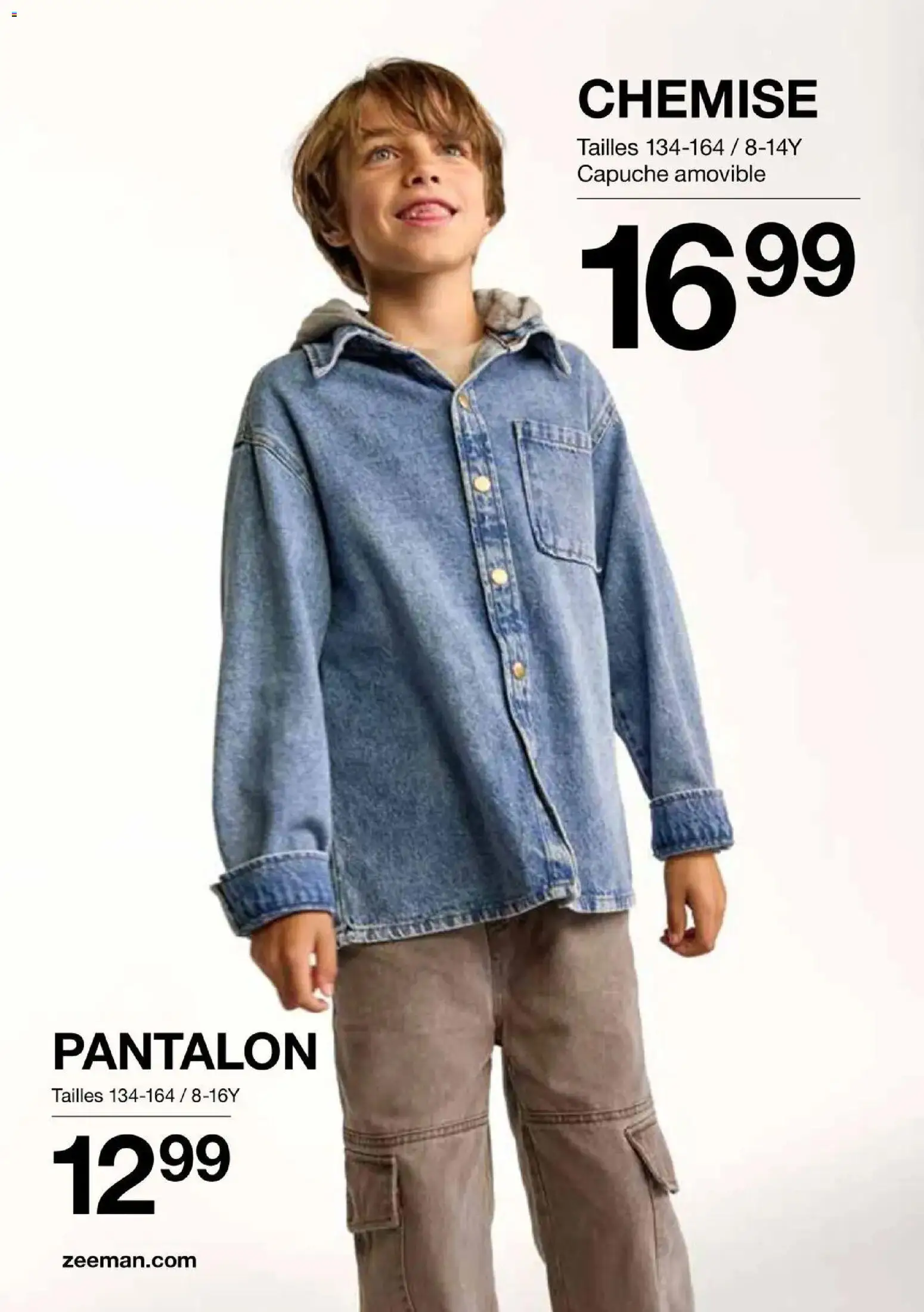 Zeeman - La rentrée avec notre nouvelle collection enfant à partir du 08/08/2026 - promo en ligne | Page: 20 | Produits: Chemise, Pantalon