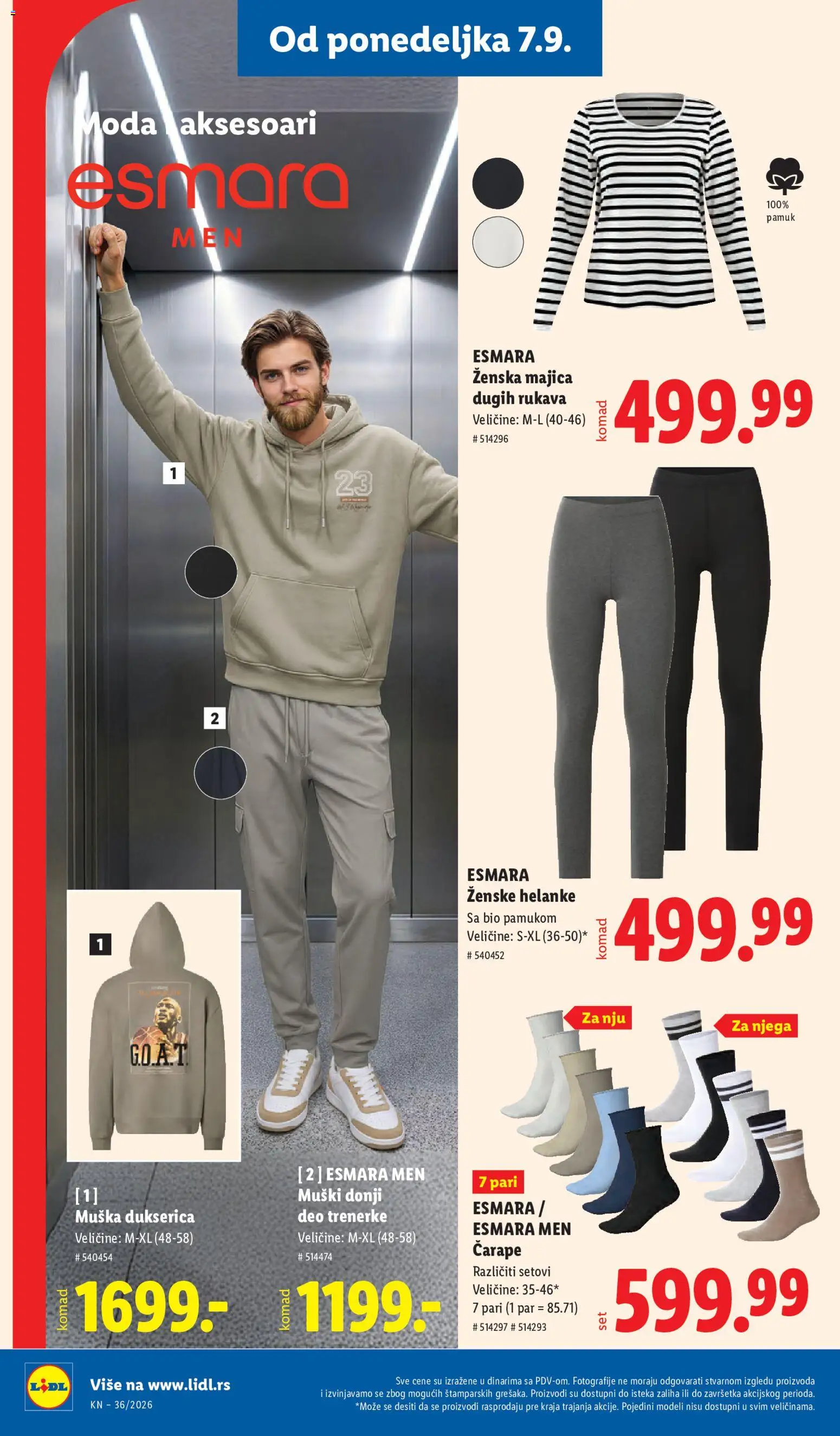 Lidl katalog - važi od 03.09.2026 | Strana: 108 | Proizvode: Trenerke, Čarape, Helanke