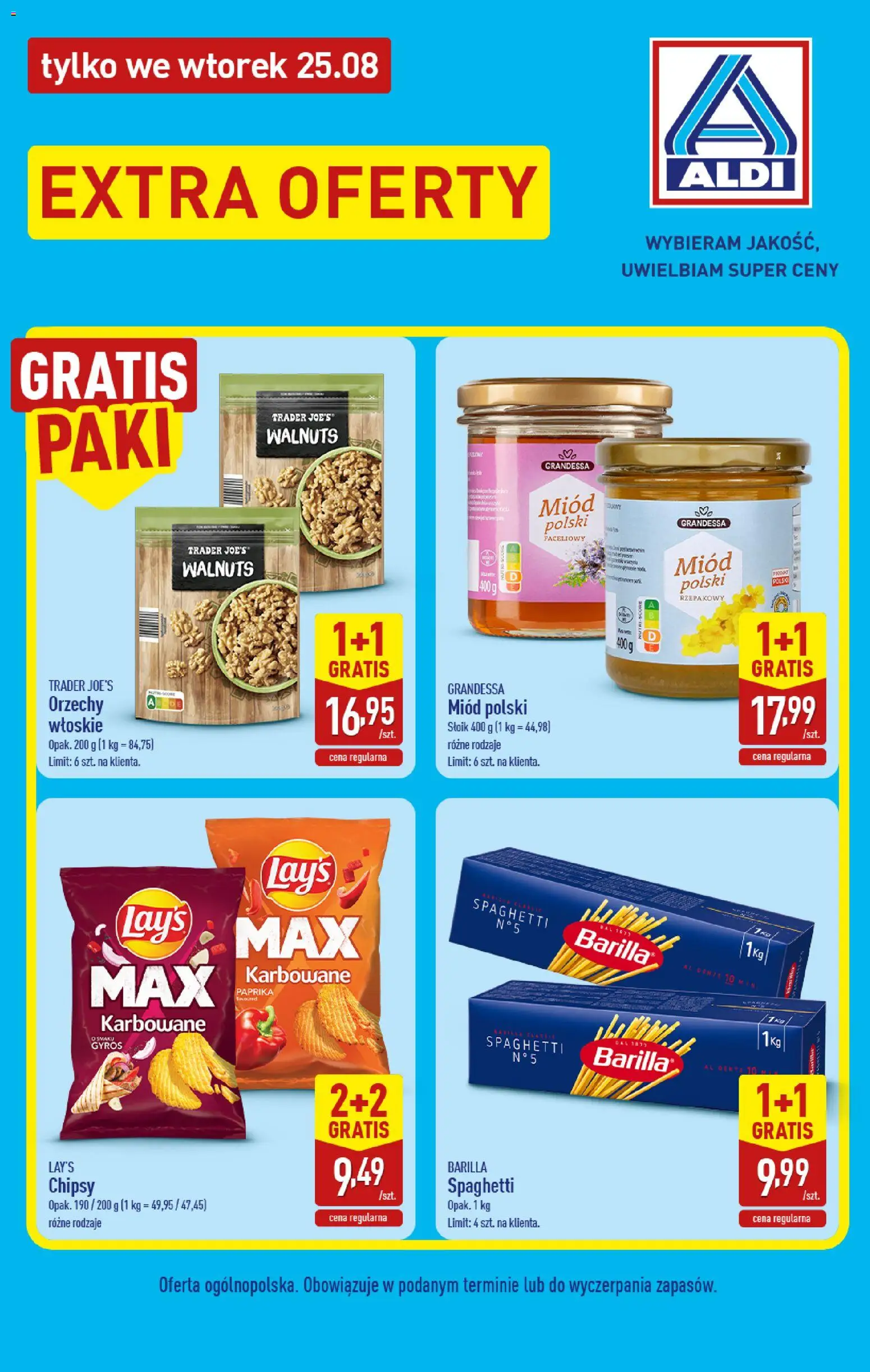 Aldi Polsko leták - Smakowita podróż do Włoch od 25.08.2026 | Strana: 2 | Produkty: Barilla, Paprika, Lay's, Chipsy