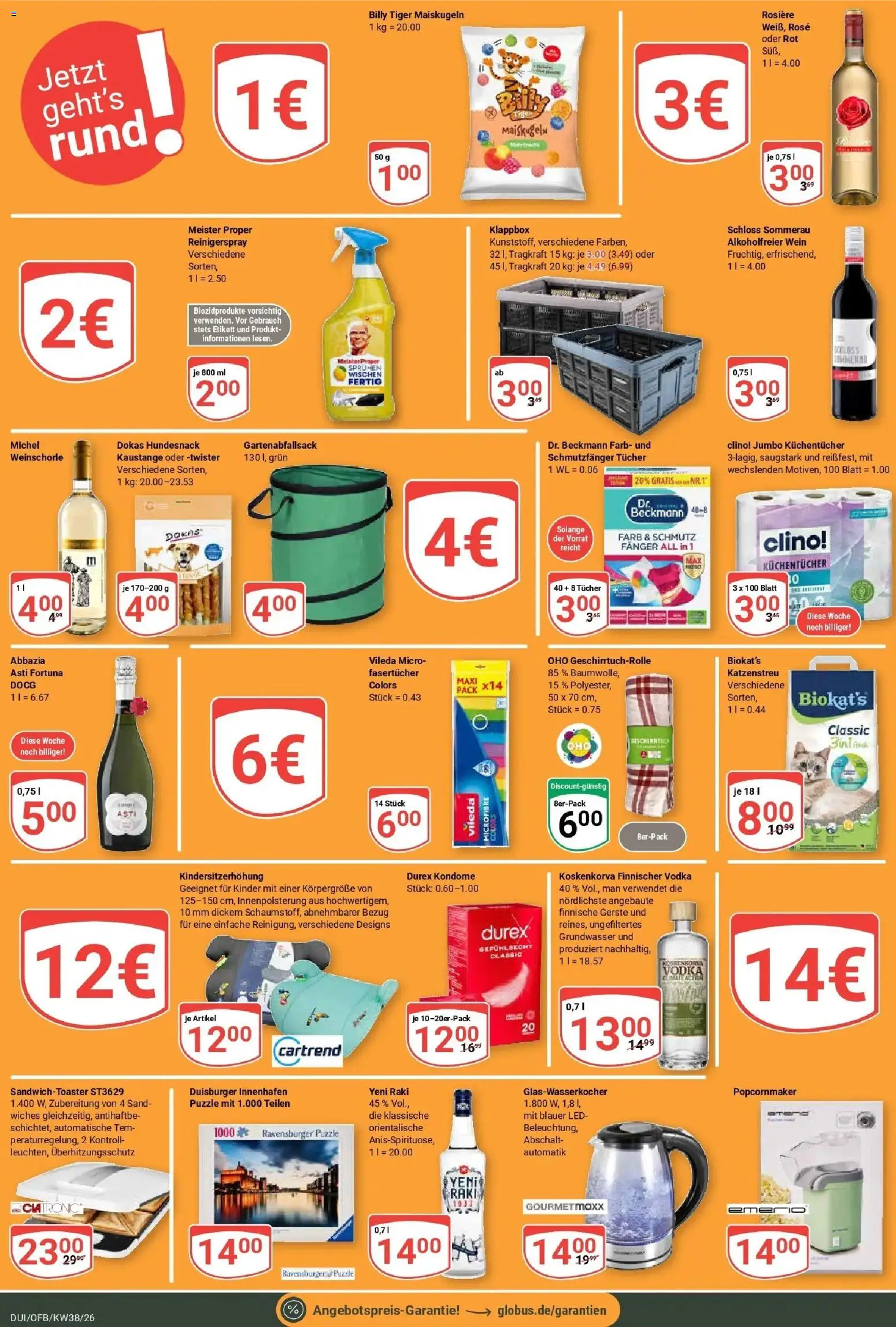 Globus Prospekt Duisburg (ab 14.09.2026) » Angebote online | Seite: 8 | Produkte: Weinschorle, Wein, Vodka