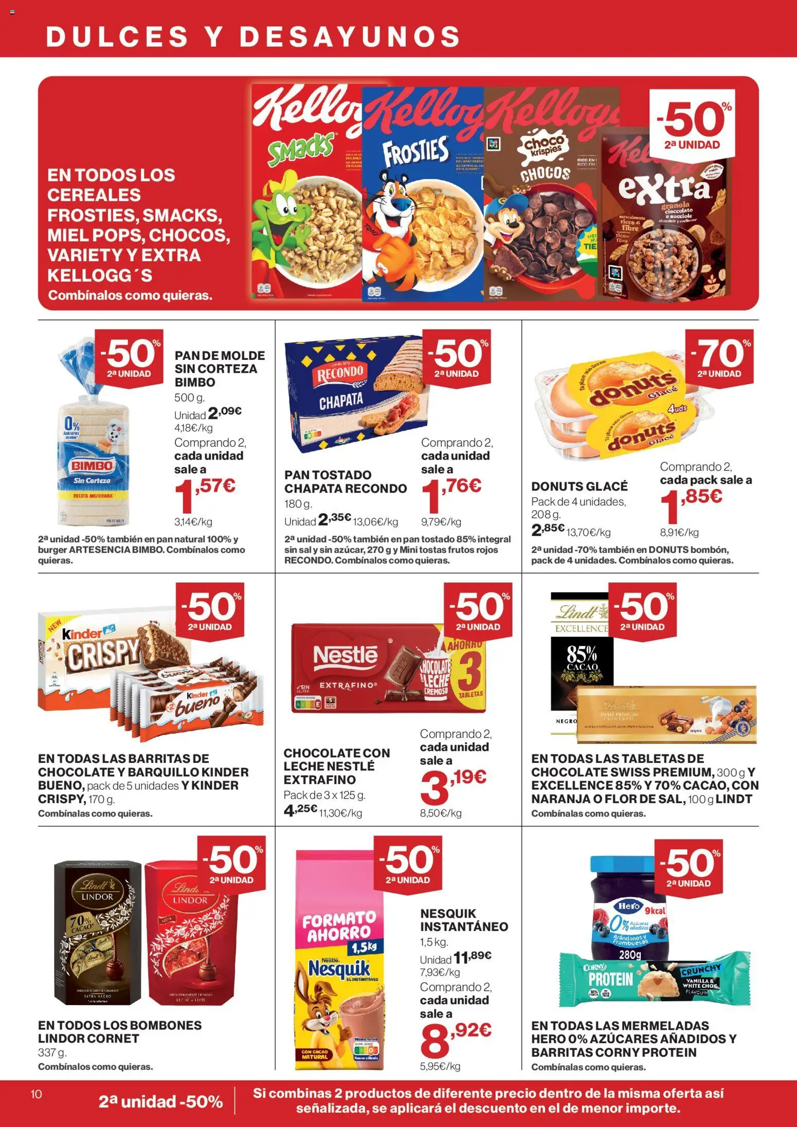 Supercor folleto │ válido desde el 15/10/2026 | Página: 10 | Productos: Miel, Chocolate, Lindt, Frambuesas