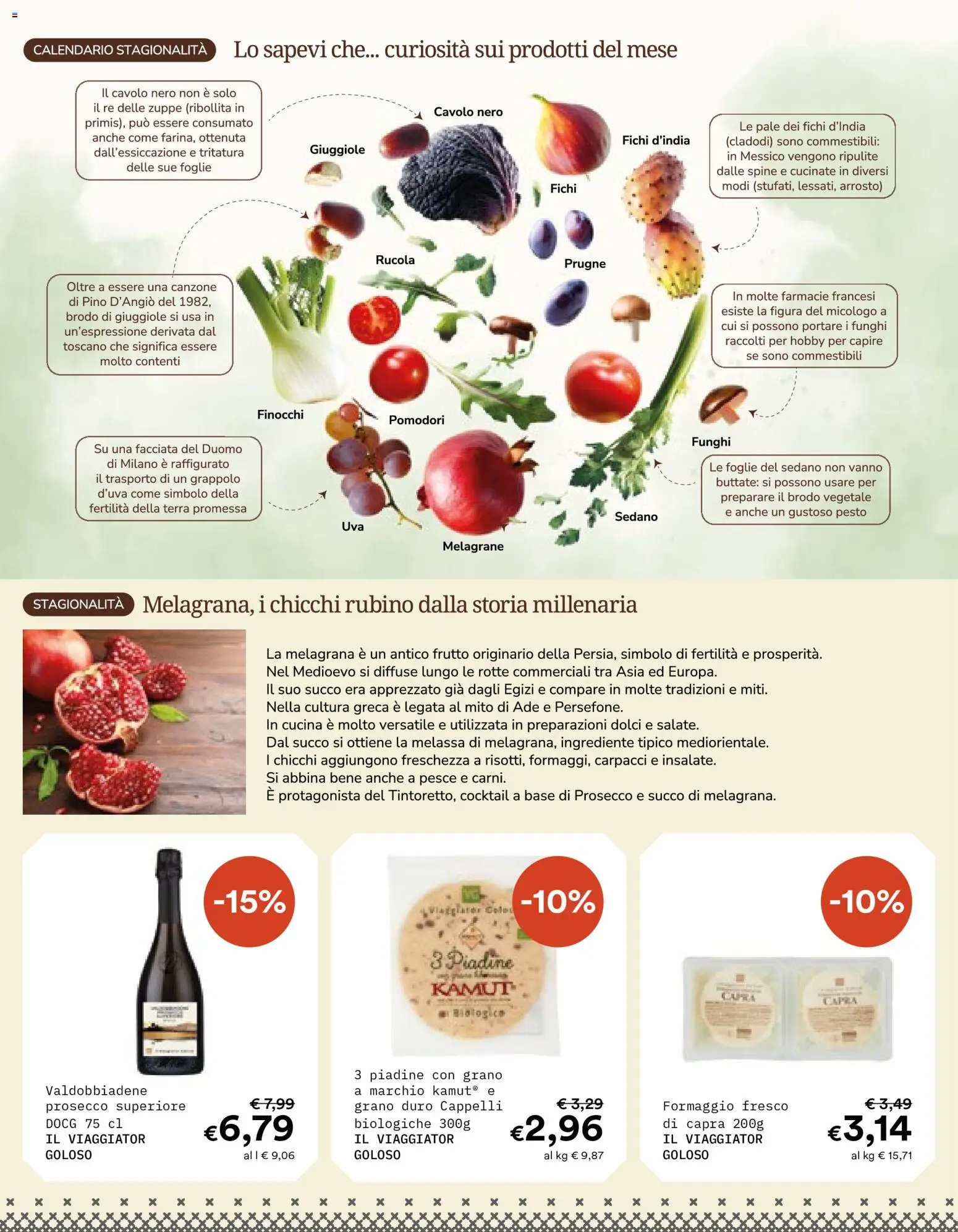 Volantino Borello Supermercati del 23/09/2026 | Pagina: 10 | Prodotti: Prosecco, Dolci, Formaggio fresco, Terra